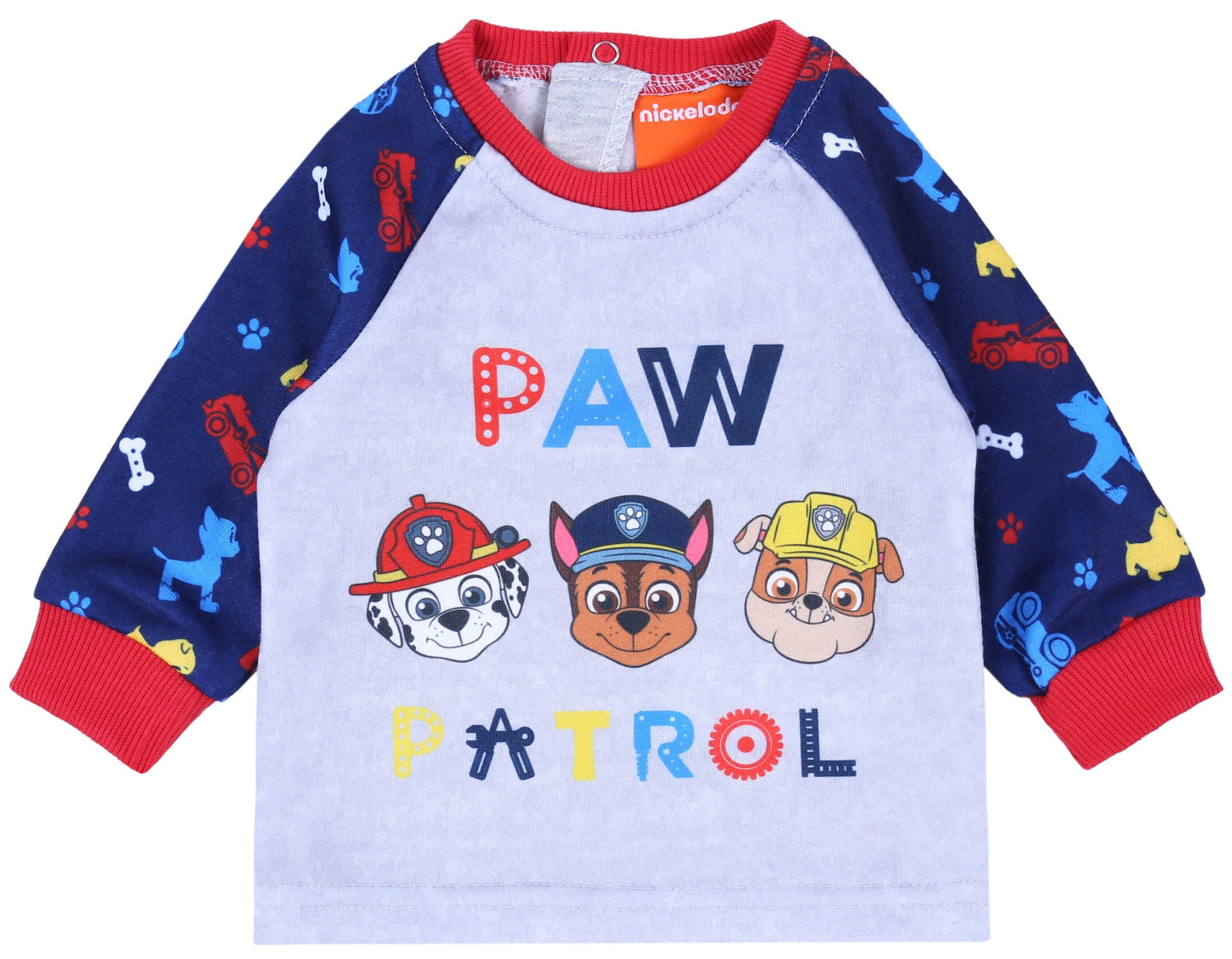 PAW PATROL T-Shirt & Shorts Grau-roter Trainingsanzug Paw Patrol Nickelodeon 12 Monate