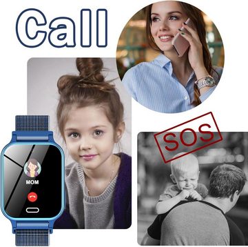 SEVGTAR Smartwatch (Android iOS), uhr fur Schrittzähler Stress Herzfrequenzmesser Benachrichtigungen
