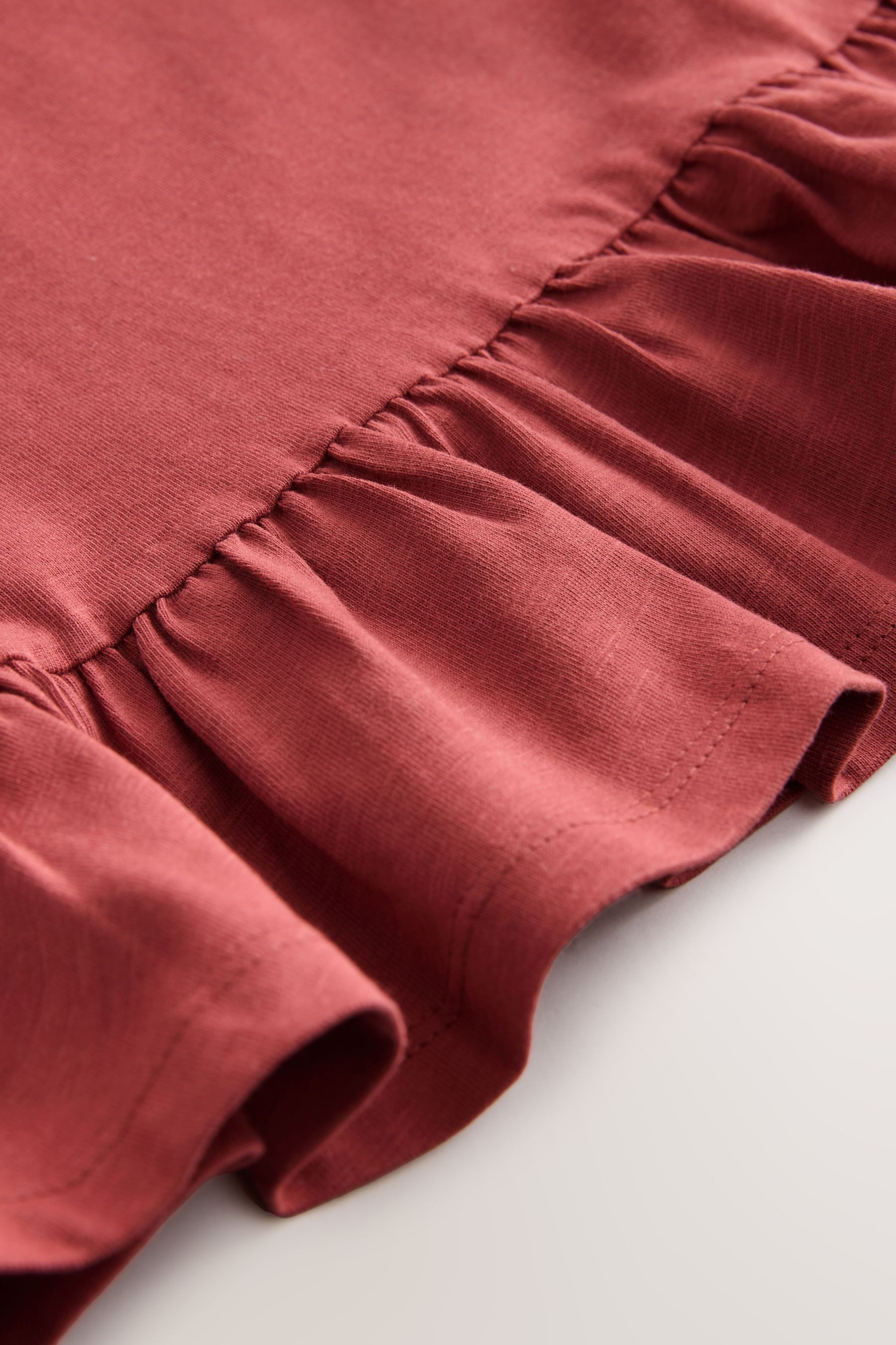 Next Schößchenshirt Kurzarmshirt mit Schößchen aus 100 % Baumwolle (1-tlg)