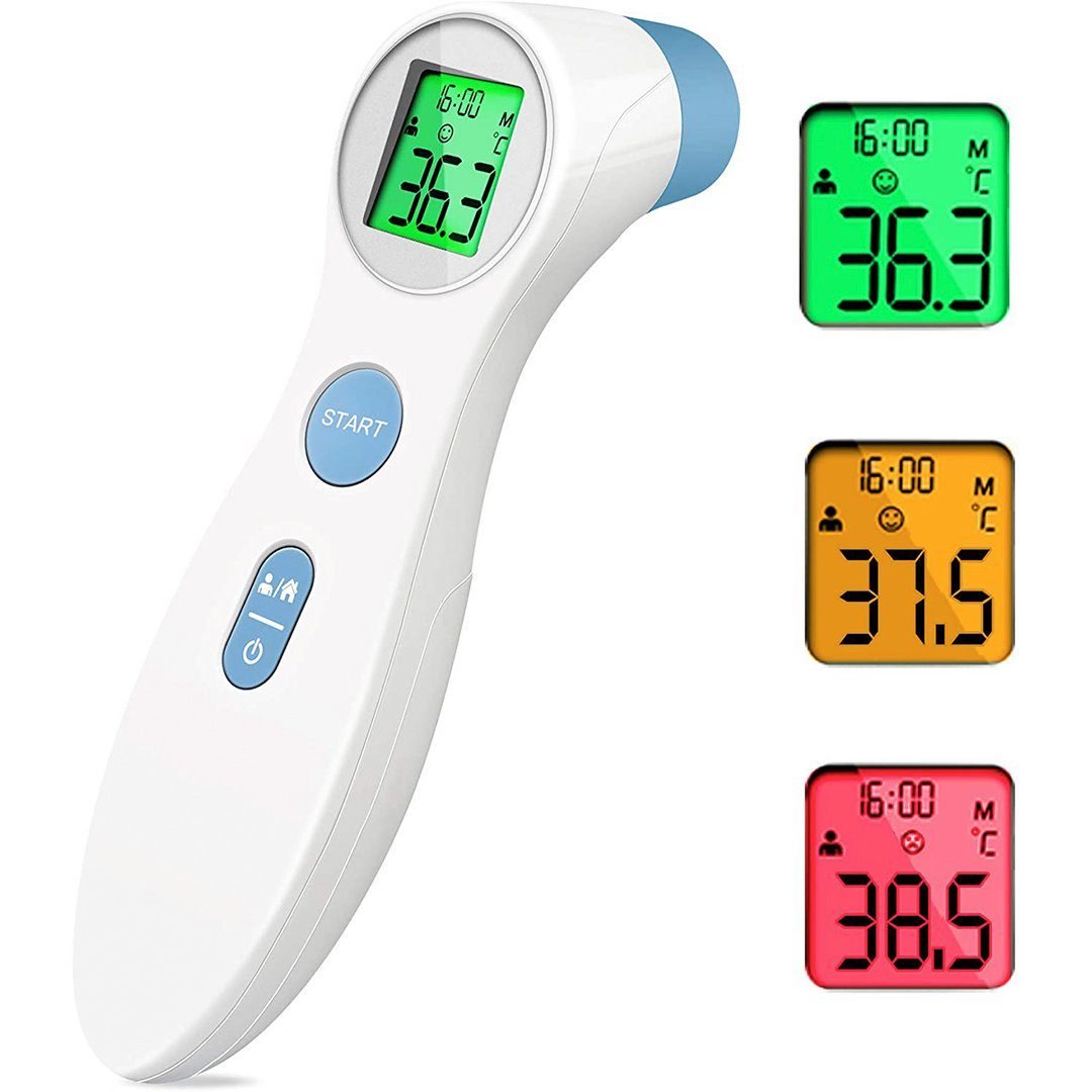 Fieberalarm, Speicherabruf 1 infrarot Zeit Thermometer, LCD 2 in Anzeige, kontaktlos mit genauer 1-tlg., Raumthermometer SOTOR Stirnthermometer,digitales