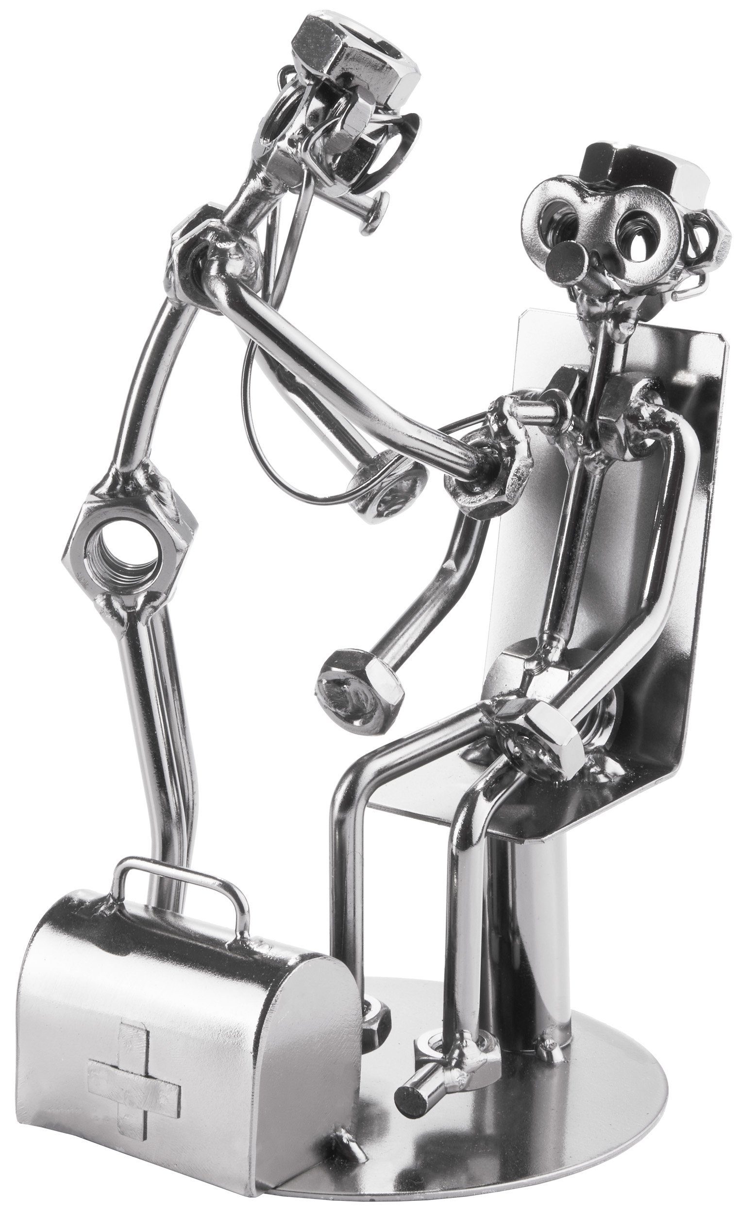 Dekofigur Metallskulptur Schraubenmännchen Arzt