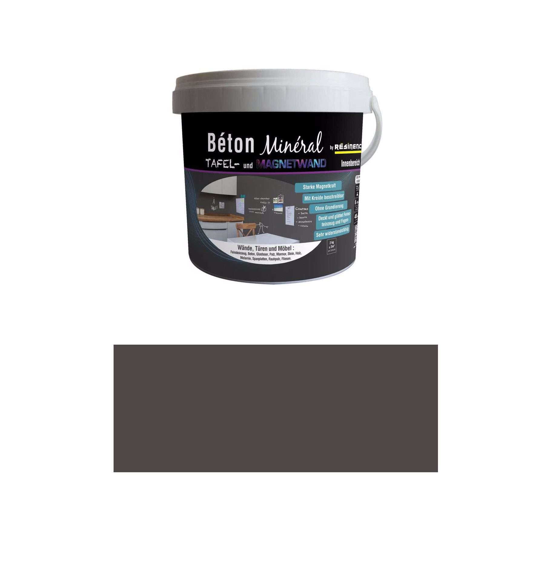 Resinence Gipsputz Béton Minéral Tafel- und Magnetwand Putz 2 kg Merkur