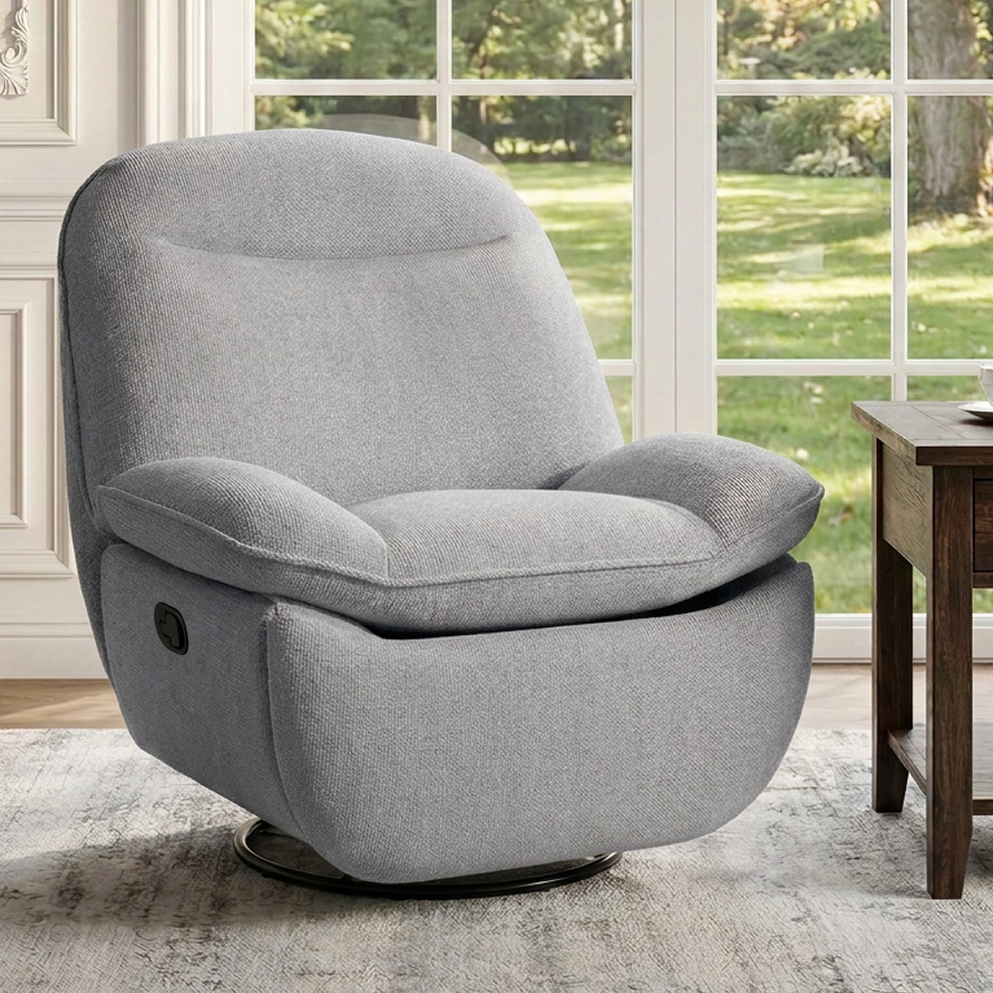 FLEXISPOT Sessel Schaukelsessel gemütlicher TV-Sessel, Relaxsessel (Versteckter Stauraum, 105° - 145° verstellbar, Drehsessel mit Rocking, Ruhesessel für Senioren & Stillenden), 150 KG belastbar