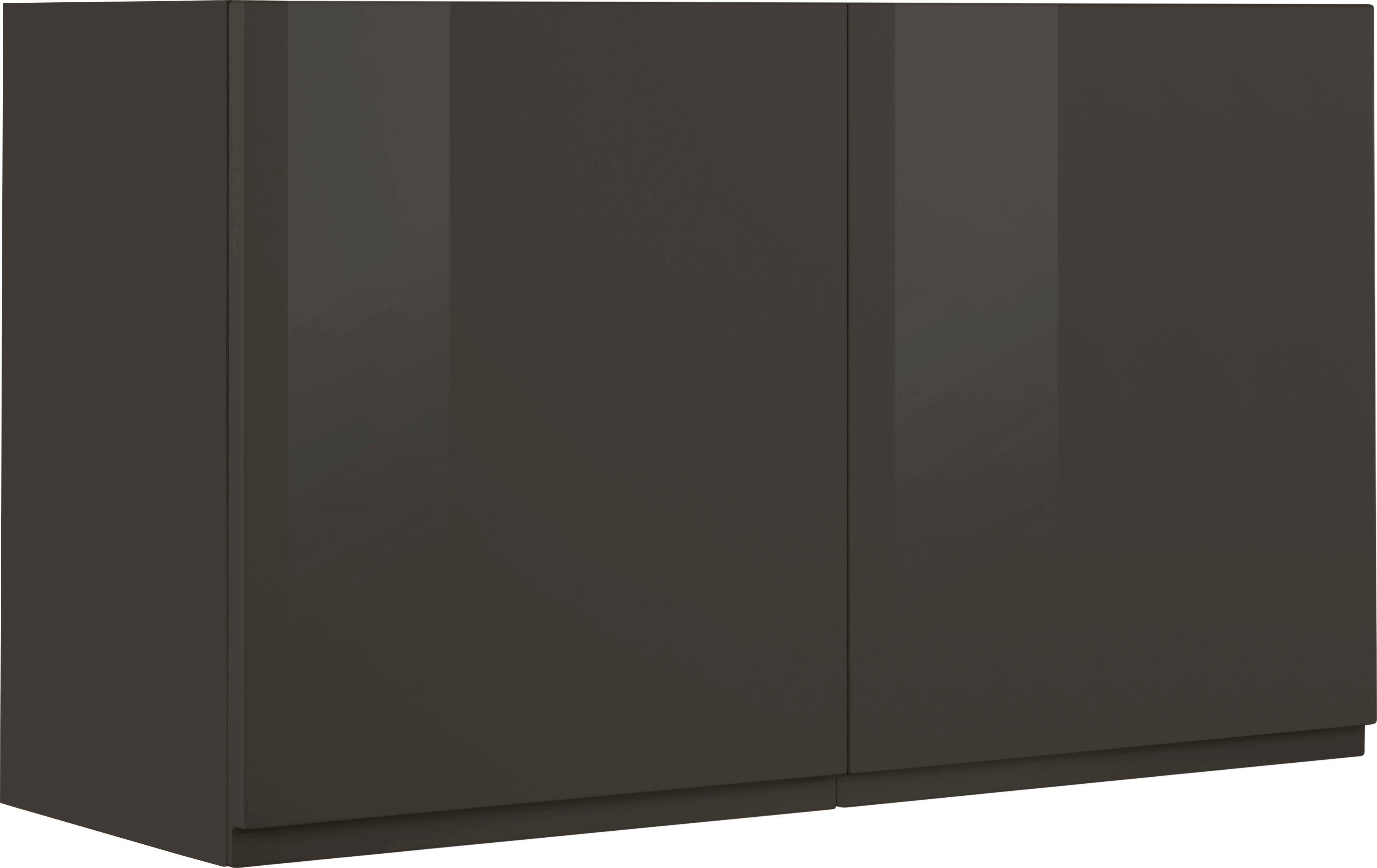 HELD MÖBEL Hängeschrank mit | 2 Hochglanz cm graphit Virginia Türen breit, 100 grau