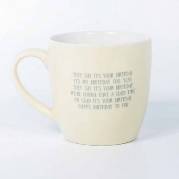 Thumbs Up Tasse Tassen-Set "Lyrical Mug" Birthday - Lennon & McCartney, Keramik