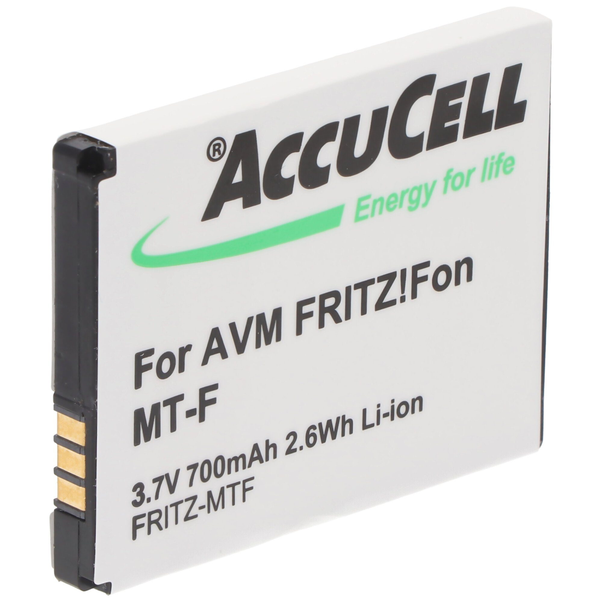 AccuCell Akku passend für schnurlos Telefon FritzFon MT-F Akku 312BAT006, 312B Akku 700 mAh (240,0 V)