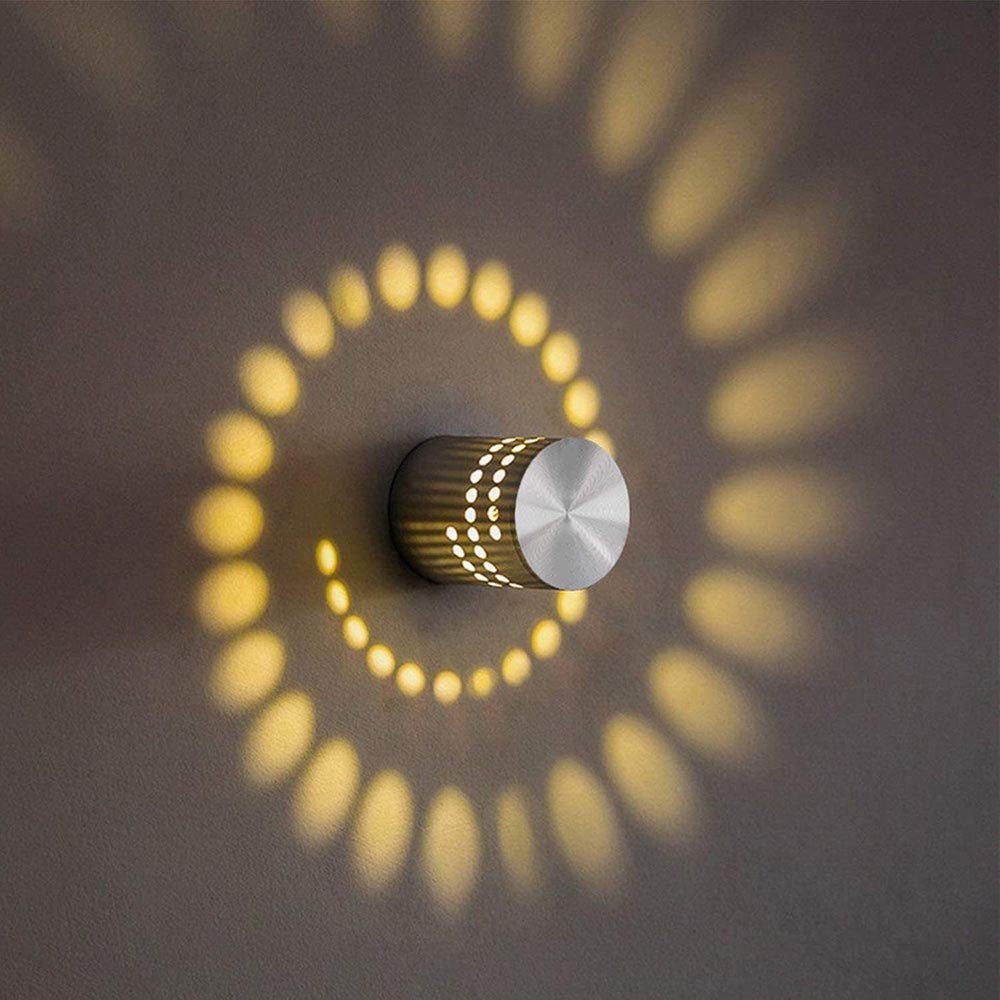 MUPOO LED Deckenleuchte Moderne LED Wandleuchte Spirale Design Warmweiß/RGB 16 Farben, 1 Stück, Fernbedienung Optional