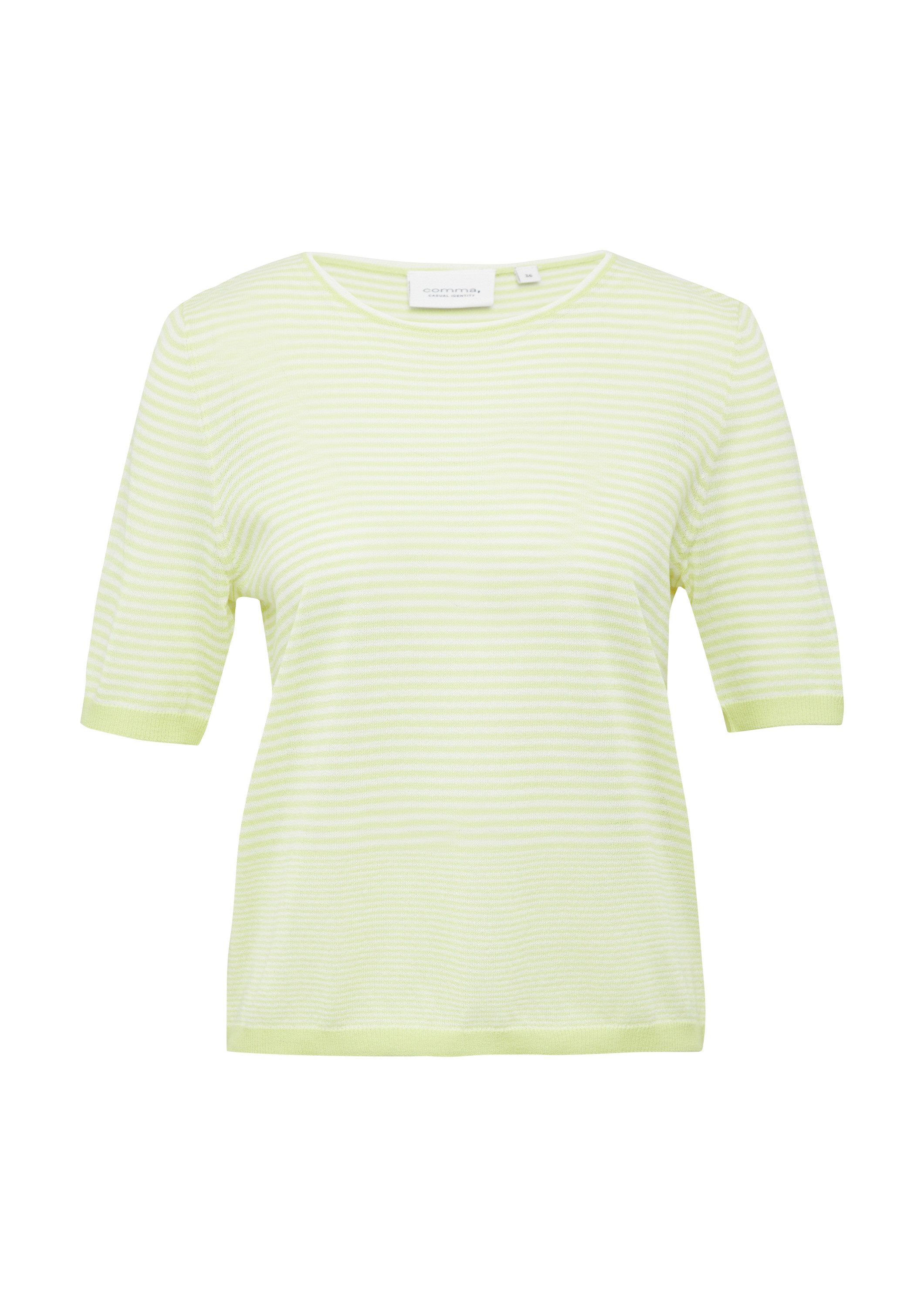 comma Kurzarmpullover Strickpullover Semitransparenter Feinstrickpullover günstig online kaufen