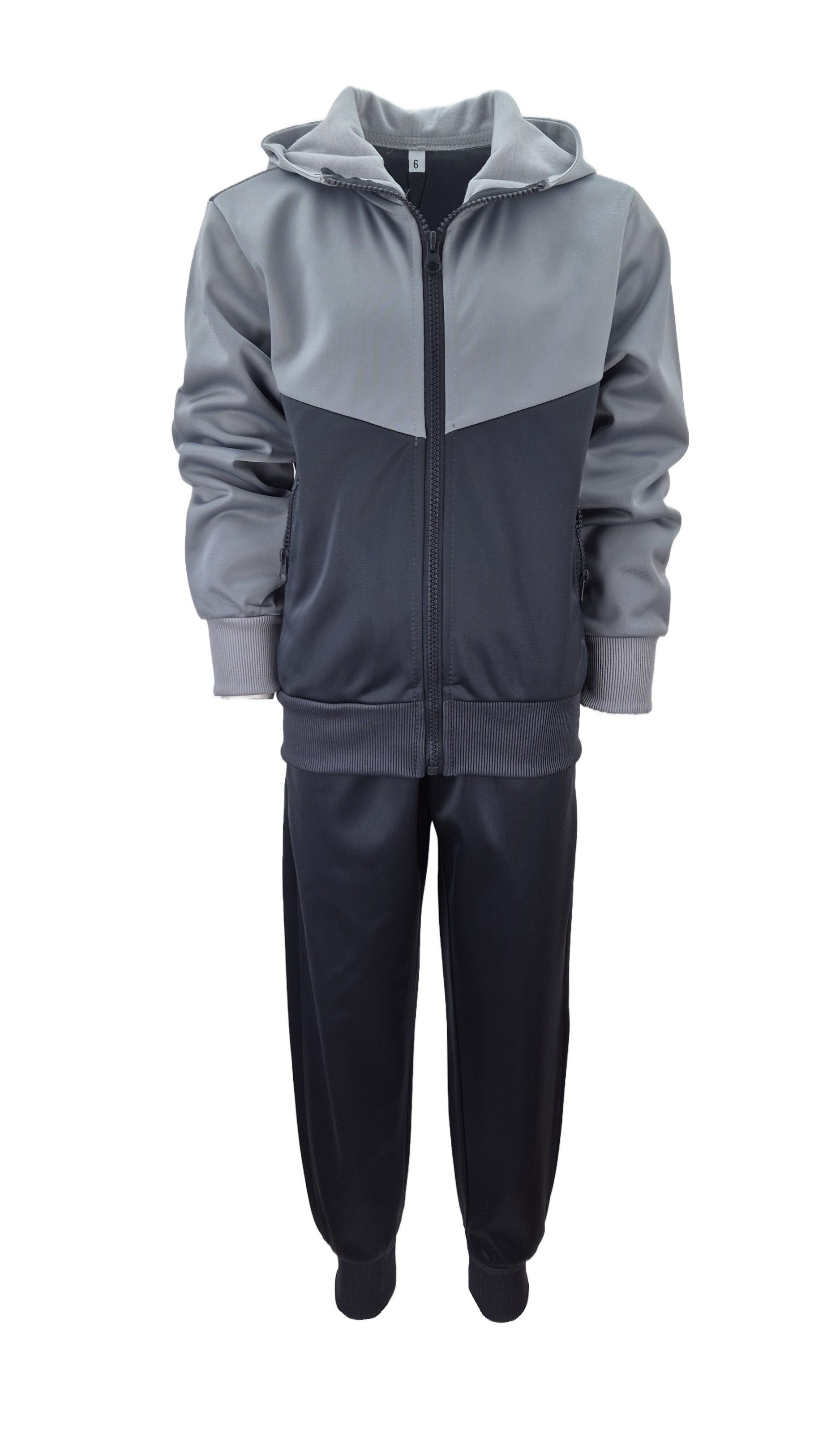 Hessis Trainingsanzug Jogginganzug Freizeitanzug Set für Jungen und Mädchen JF516 (Set, 2-tlg., Jacke mit Jogginghose), bestehend aus Jacke und Jogginghose