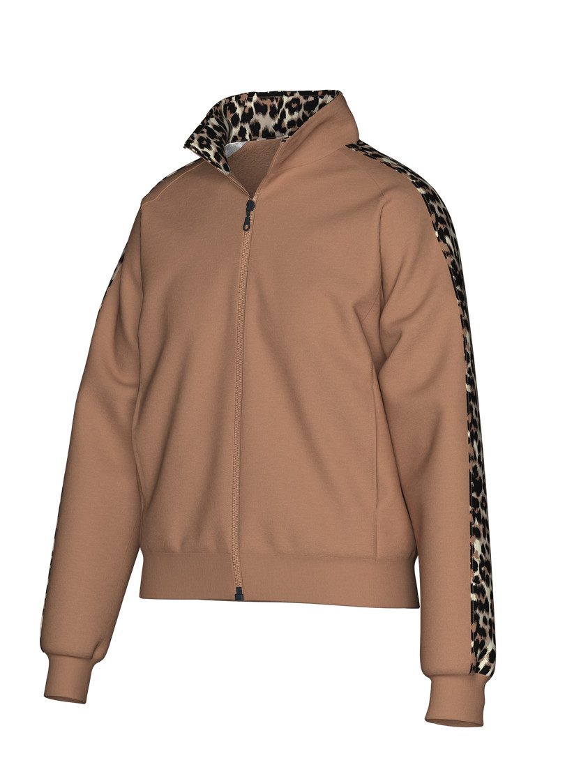 Trigema Sweatjacke TRIGEMA Sweatjacke mit modischen Leo-Elementen (1-tlg) günstig online kaufen