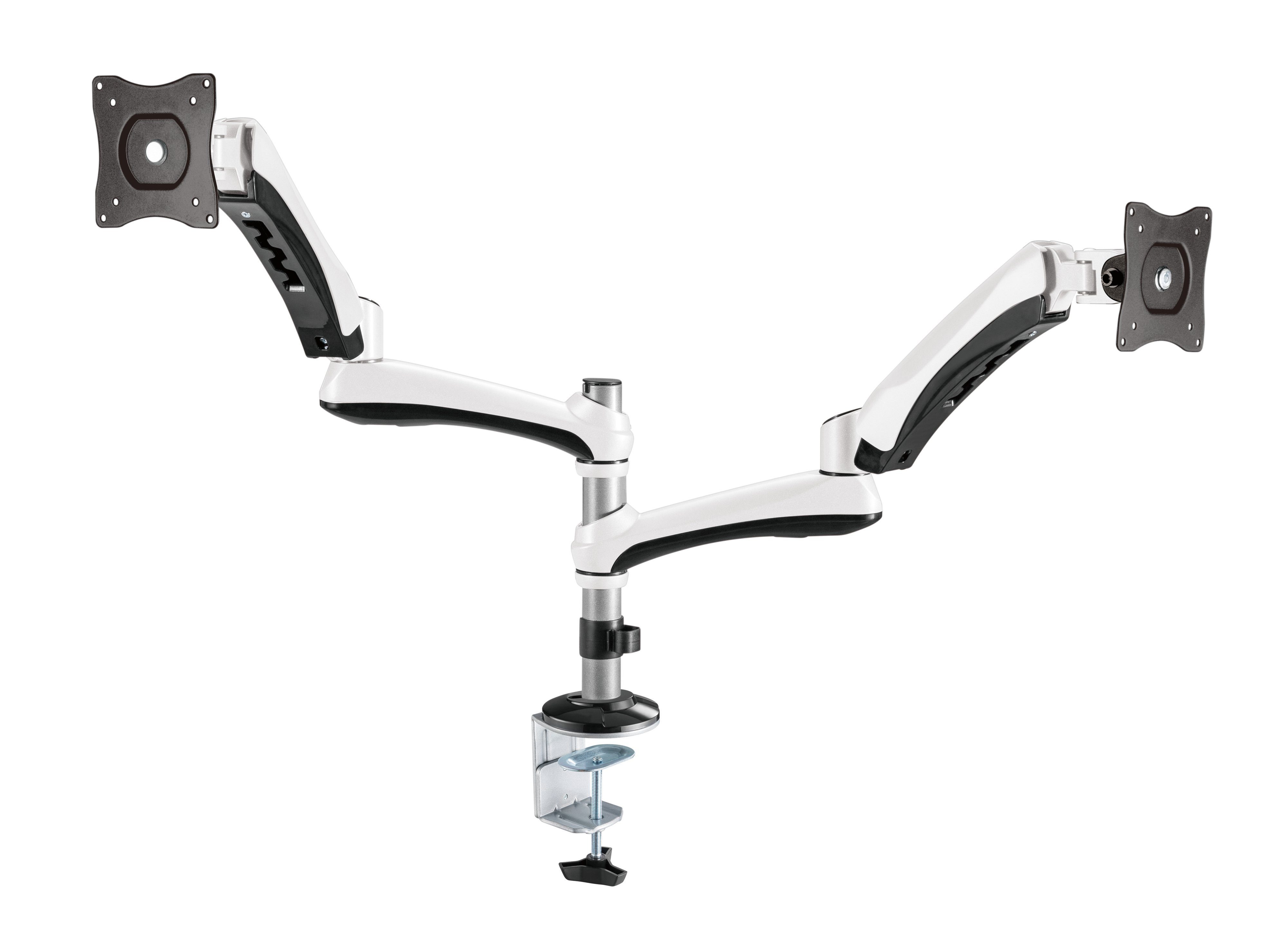 RICOO Monitor-Halterung TS0911-W, (bis 32 Zoll, 1-tlg., Tischhalterung 2 Monitore Gasfeder Dual Monitorstand Bildschirm Halter)