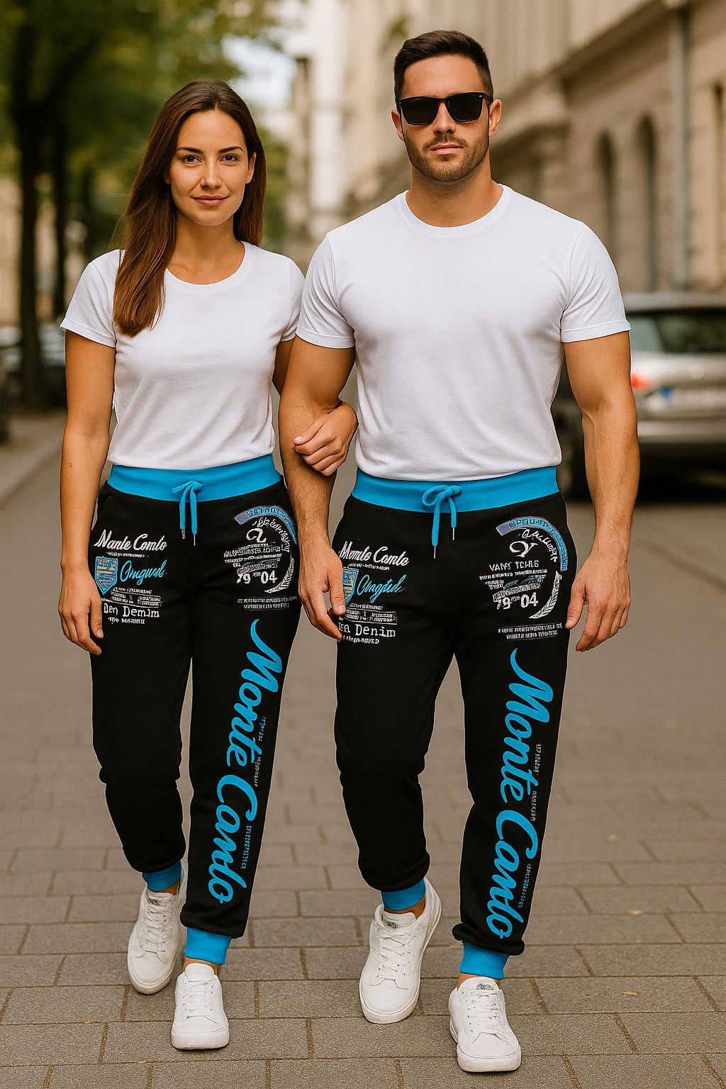 L.gonline Jogginghose Damen Jogginghose, Freizeithose, Sporthose, Monte Carlo 592 (Sweatpants, 1-tlg) mit elastischem Bund