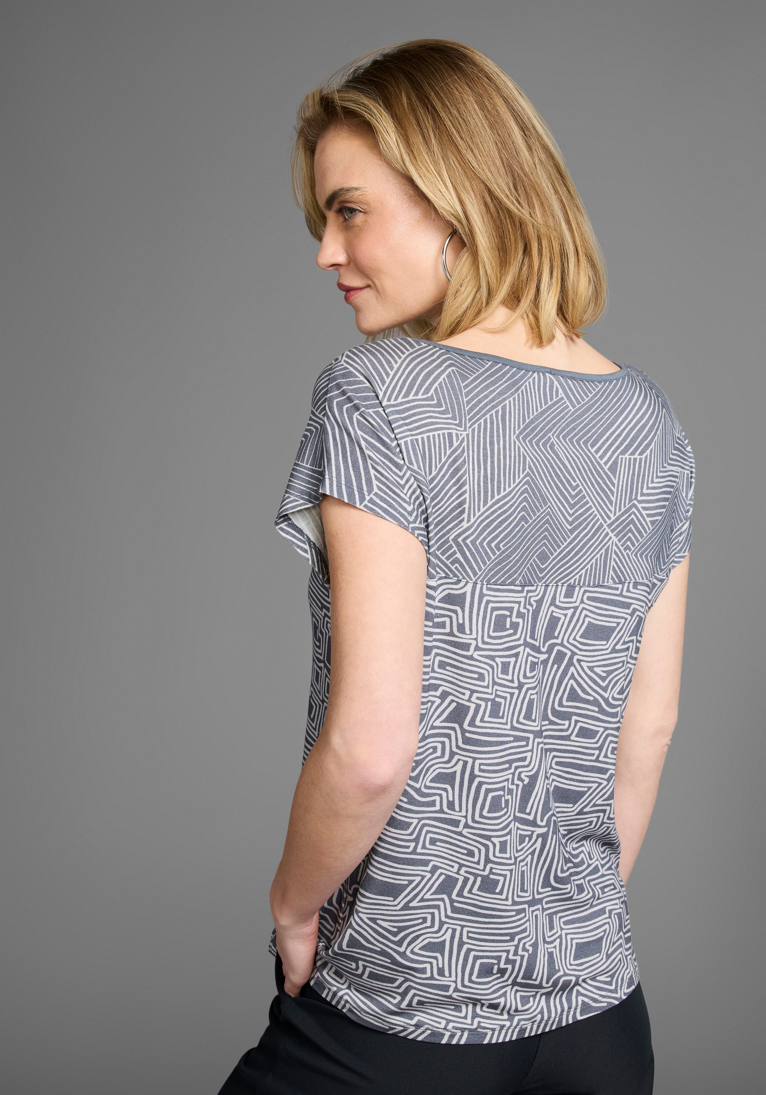 Laura Scott T-Shirt mit stylischem Mustermix im Graphik-Design günstig online kaufen