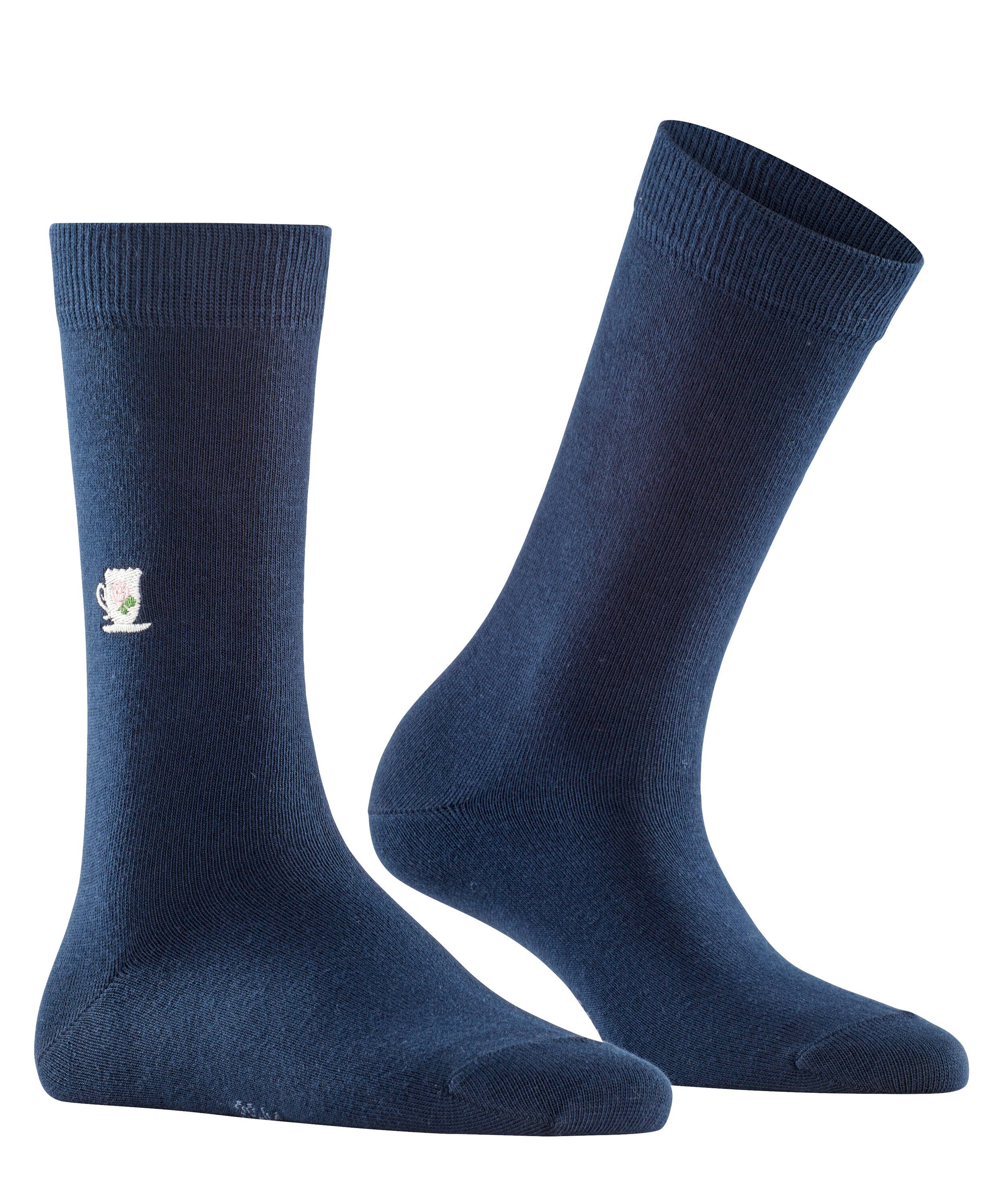 Socken Brit Style Socken mit britischem Stickmotiv