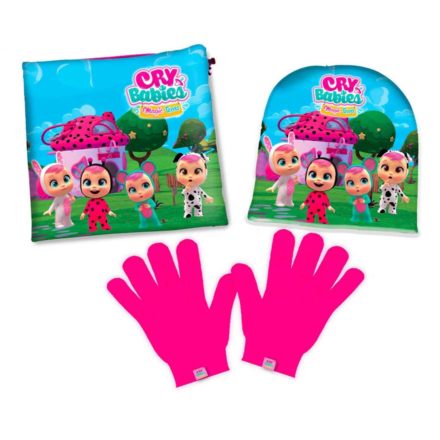 Cry Babies Mütze & Schal Winterzubehör für Mädchen – Mütze, Schal und Handschuhe