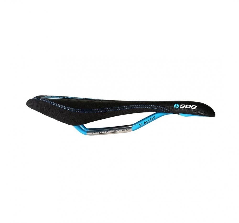 SDG Components Fahrradsattel SDG Circuit MTN Sattel Ti-Alloy 7x7mm schwarz-cyan