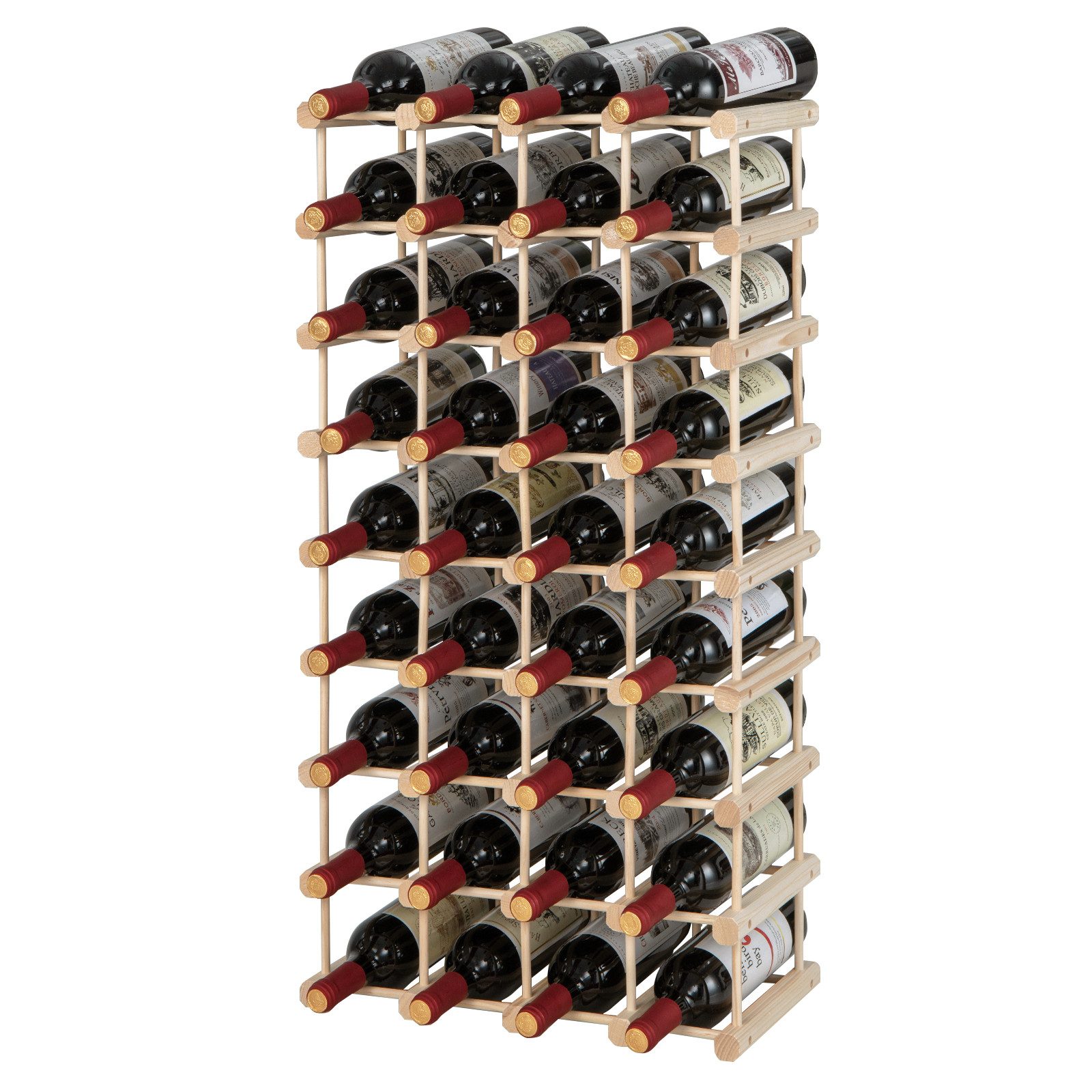 COSTWAY Weinregal, stehend, Kiefernholz, für 36 günstig online kaufen