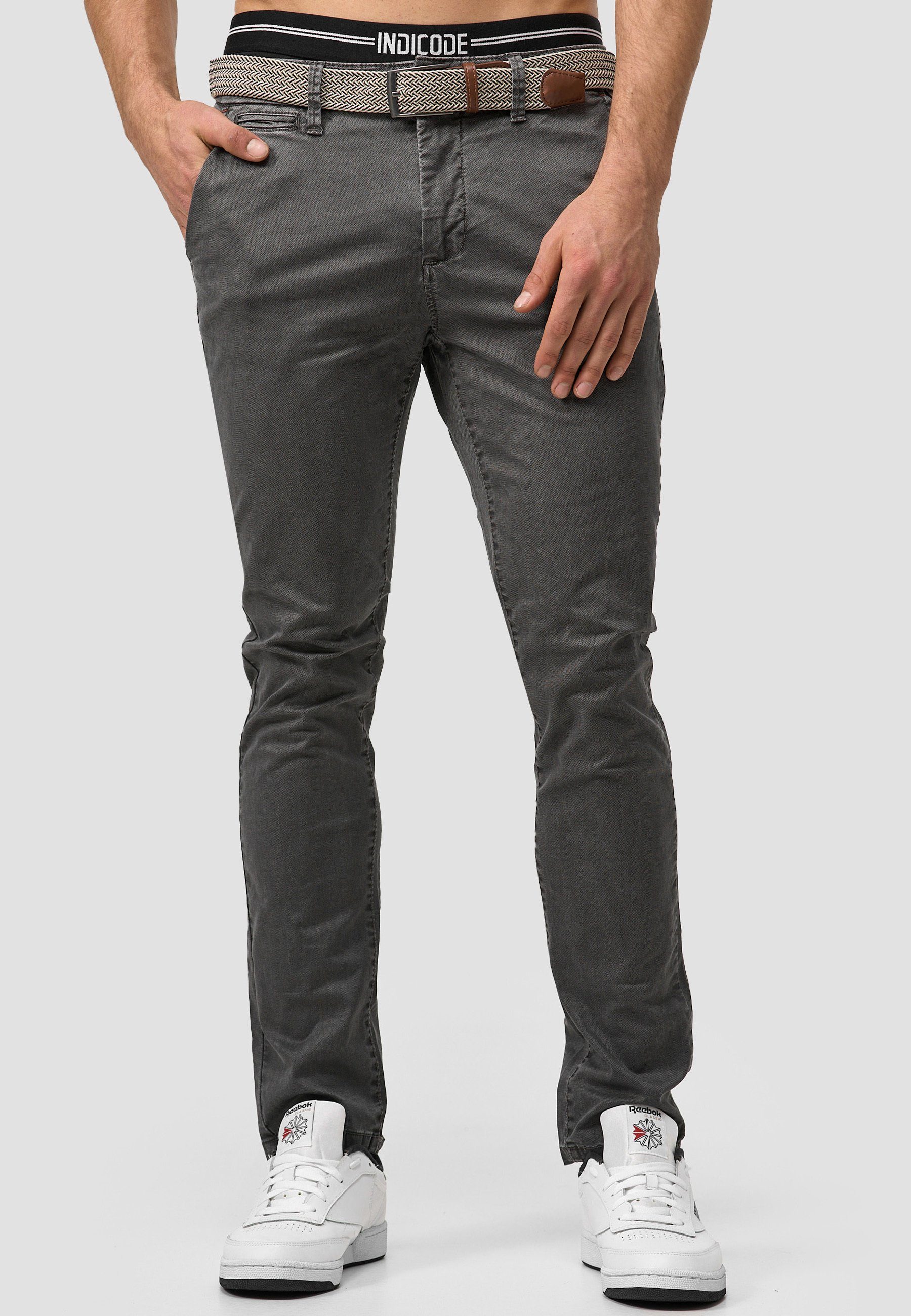 Indicode Waller Pewter Chinoshorts