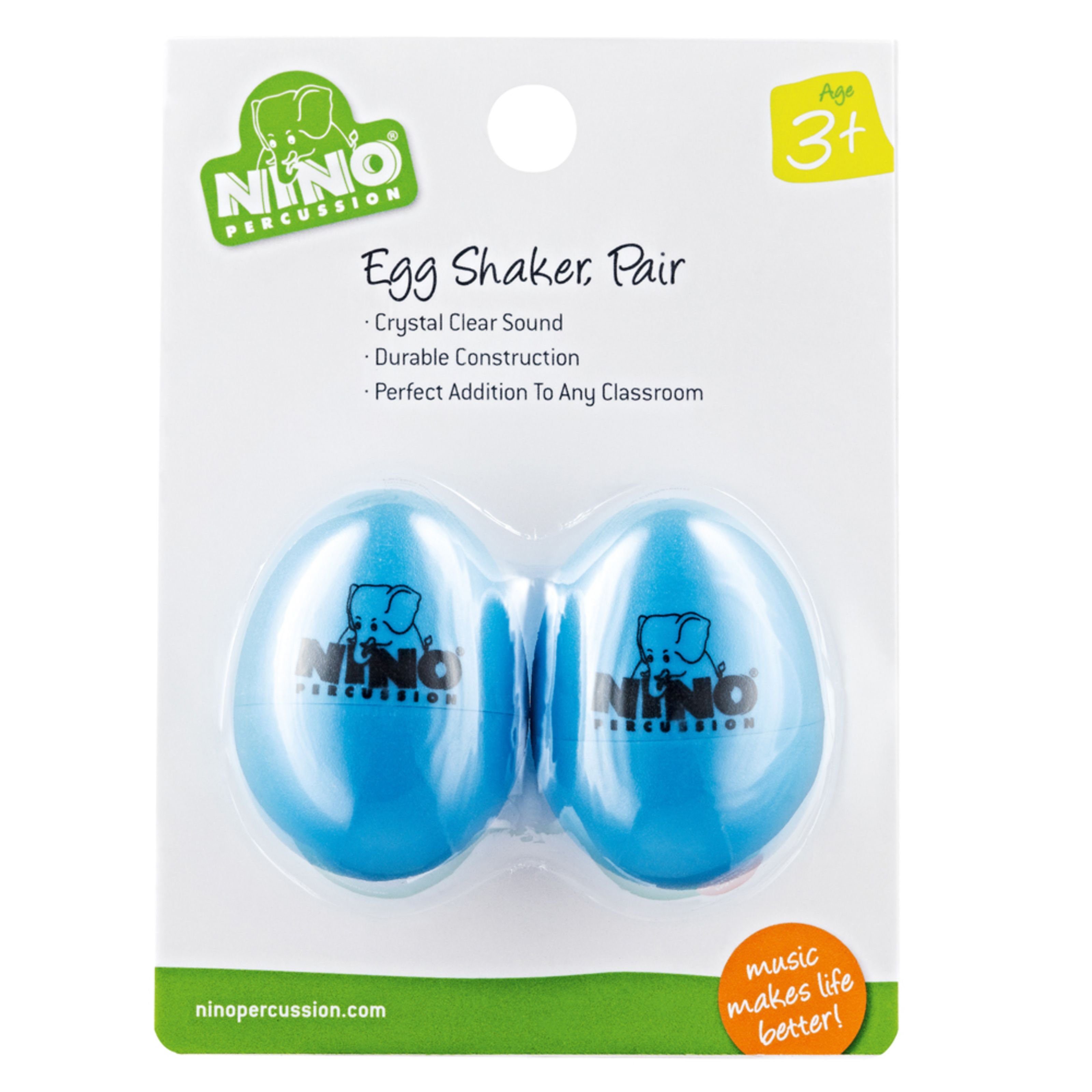 Meinl Percussion Shaker, Percussion, Shaker, Egg Shaker Set NINO540SB-2, Sky Blue, 2 pcs - Shaker