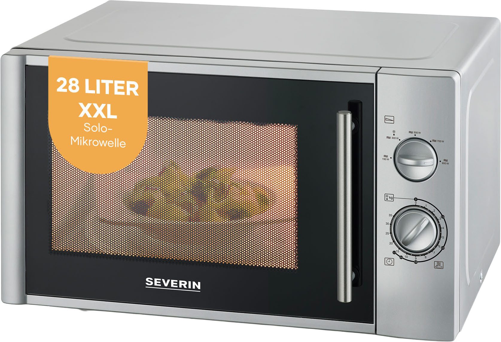Severin Mikrowelle MW 7772, Mikrowelle, 28 l, 5 Leistungsstufen inkl. Auftauprogramm