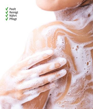 Genius Körperschaum Body Motion Triple Butter Seifen-Schwamm Duschschwamm Peeling mit Duft, ohne Tierversuche, Peeling, Reinigung, handgemacht Made in UK