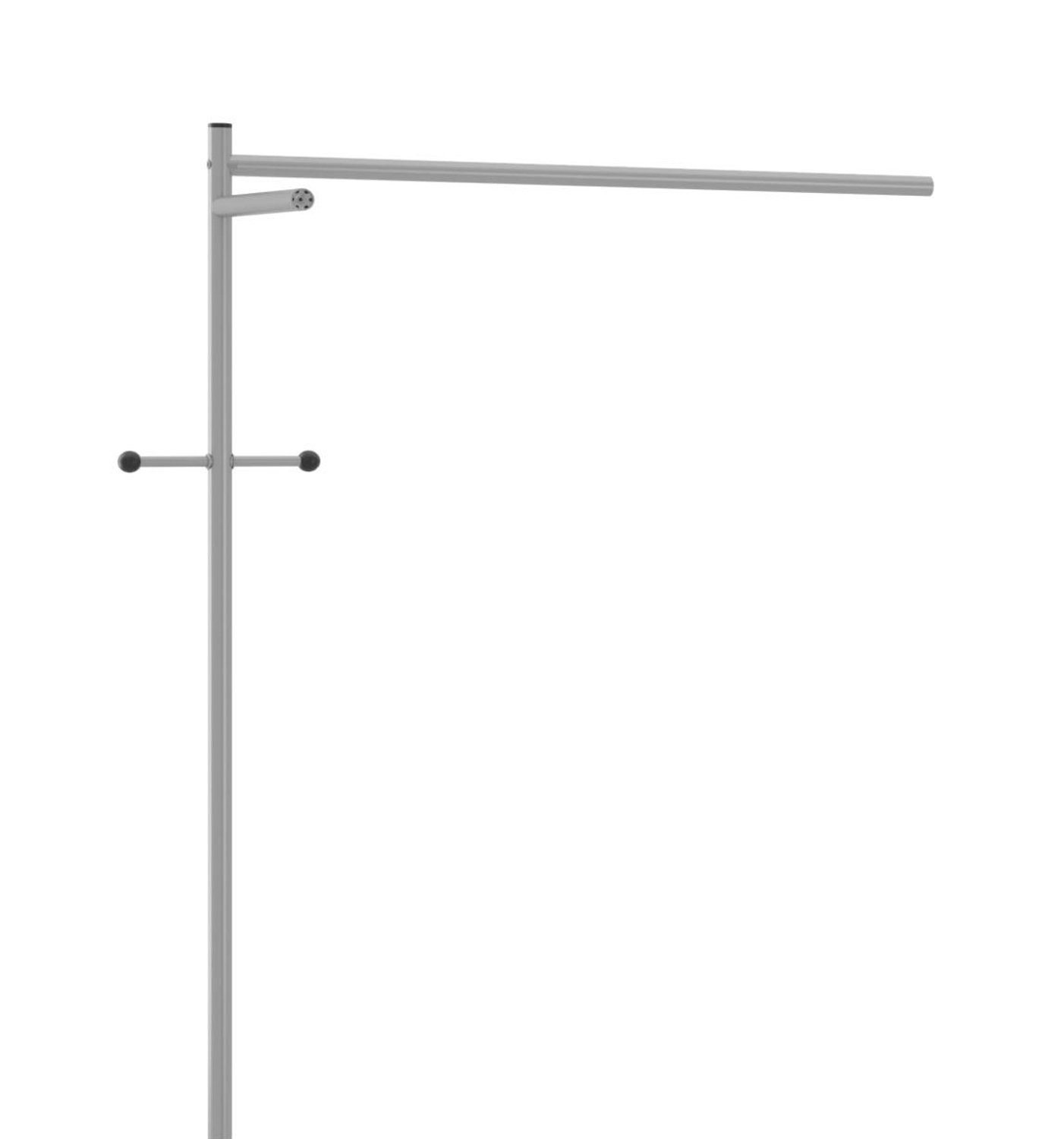 Garderobe Garderobenstange, ALVARA, Grau, B 96 cm, T 31 cm