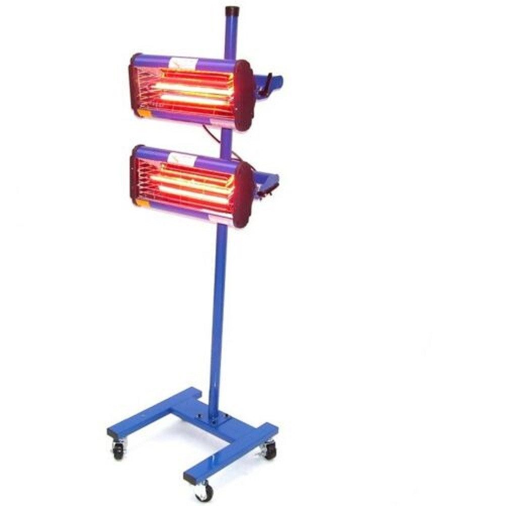 Apex Infrarotstrahler 2x IR 1000W Infrarotstrahler + 1x Fahrwagen Lacktrockner 55180