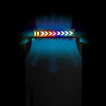 Tadow XBOX-Konsole Kühlung Dock, RGB, LED-Lichtleiste, für Xbox Serie X/S PlayStation 5-Controller (Mainframe-Kühlsockel mit Lüfter, RGB-beleuchteter Sockel)