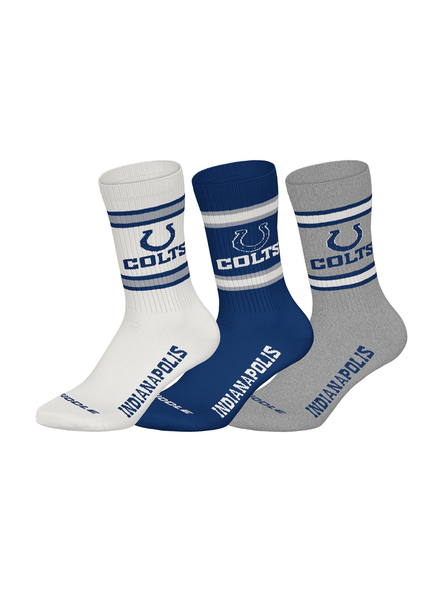 NFL Freizeitsocken Indianapolis Colts (3-Paar) Casual Socken, Alltagssocken, Bequeme Socken