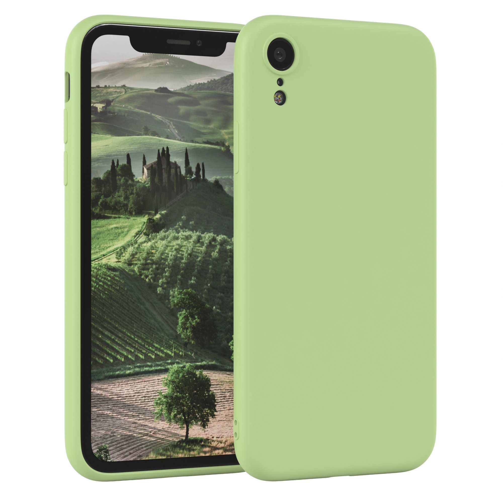 EAZY CASE Handyhülle TPU Hülle für Apple iPhone XR 6,1 Zoll, Smart Slimcover Matt Silikon Schutzhülle mit Kameraschutz tpu Grün