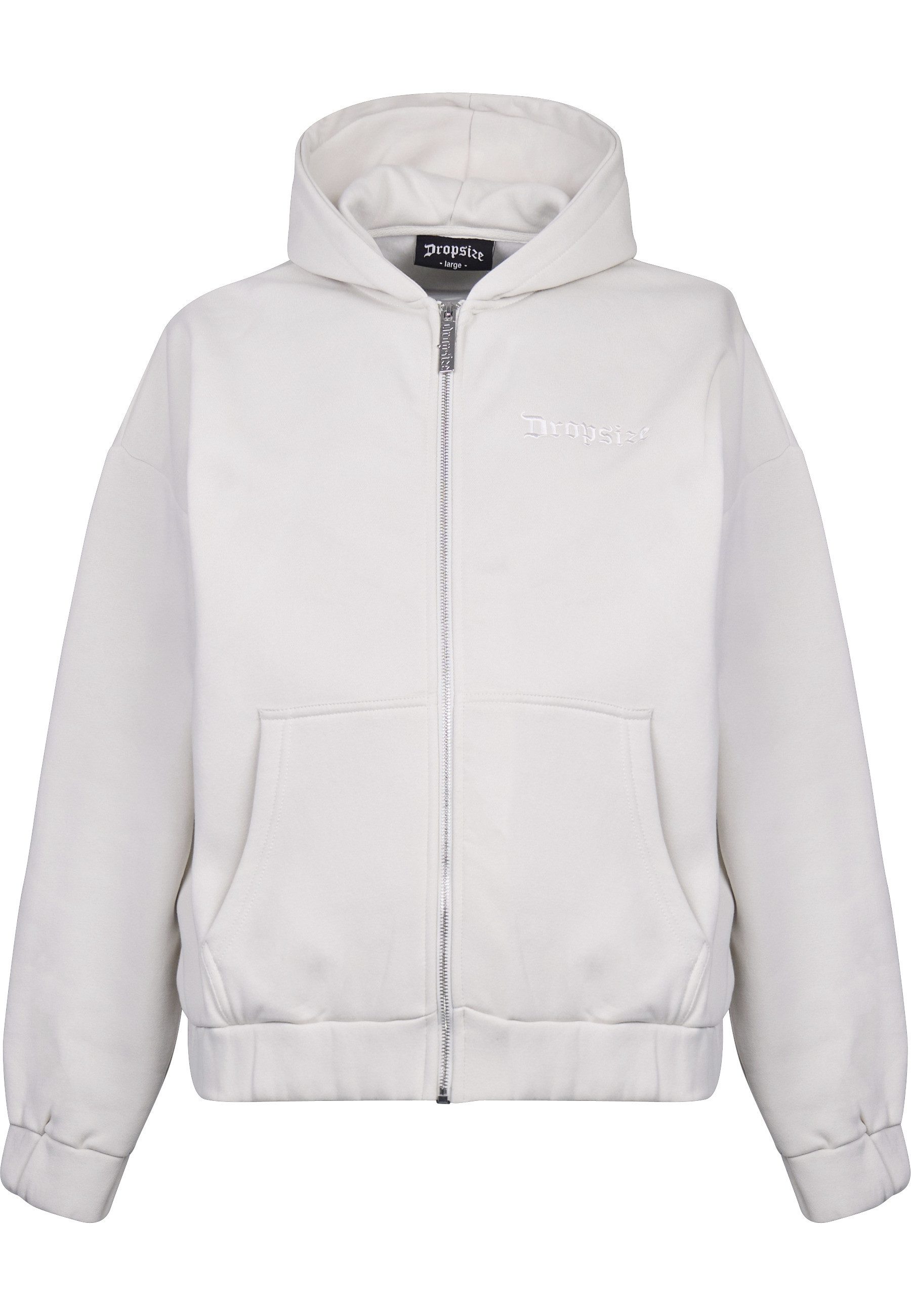 Dropsize Sweatjacke Dropsize HEAVY OVERSIZE EMBO ZIPPER HOODIE