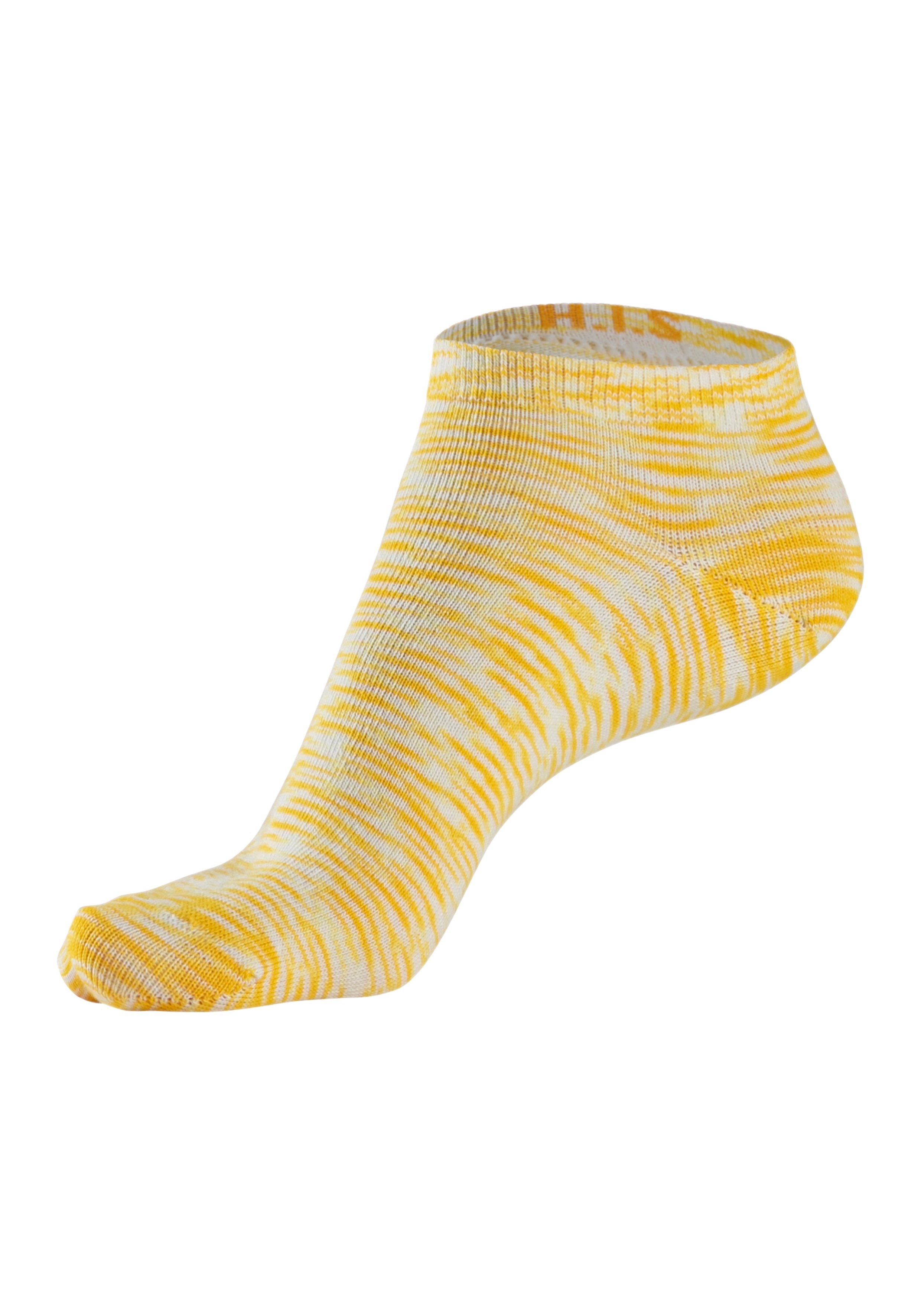 H.I.S Sneakersocken (Packung, 6-Paar) mit farbigem Garn