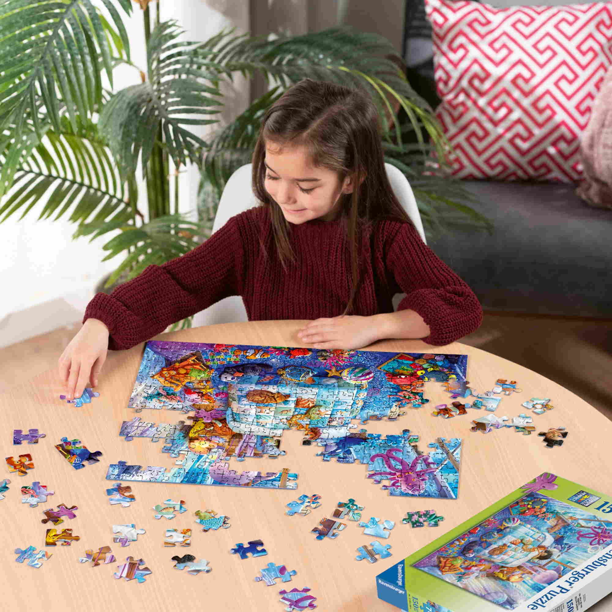 Ravensburger Puzzle 150 Teile Kinder Puzzle XXL Unterwasserträume 12004303, Puzzleteile