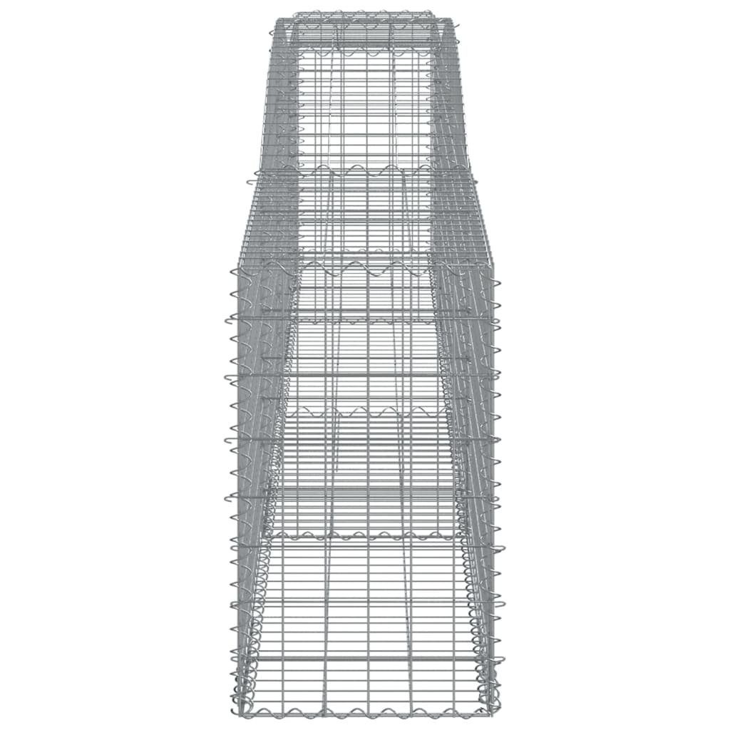 vidaXL Blumentopf Gabionen mit Hochbogen 5 Stk. 400x50x80/100cm Verzinktes Eisen (5 St)