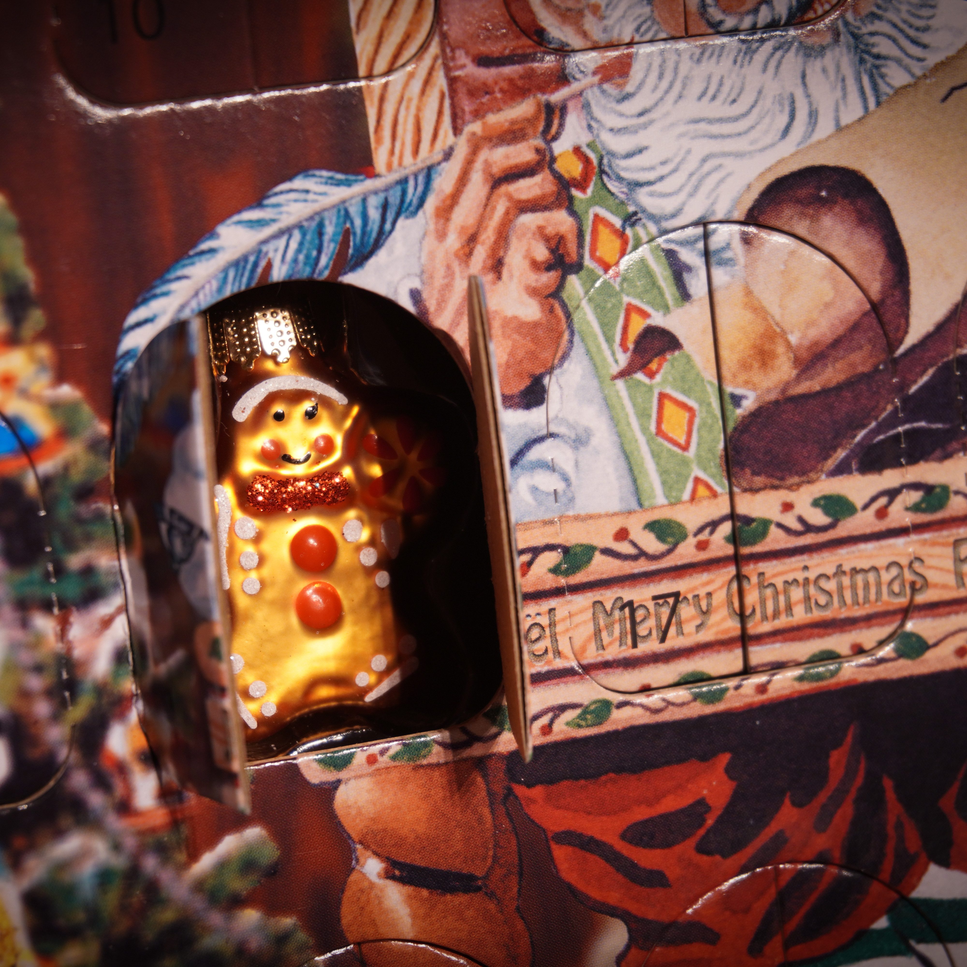 Krebs Glas Lauscha Adventskalender Weihnachtsdeko mit schönen Figuren, ca.4-5cm (Set, 24-tlg), mit Weihnachtsbaumschmuck aus Glas, handdekoriert und mundgeblase – Bild 3 von 4
