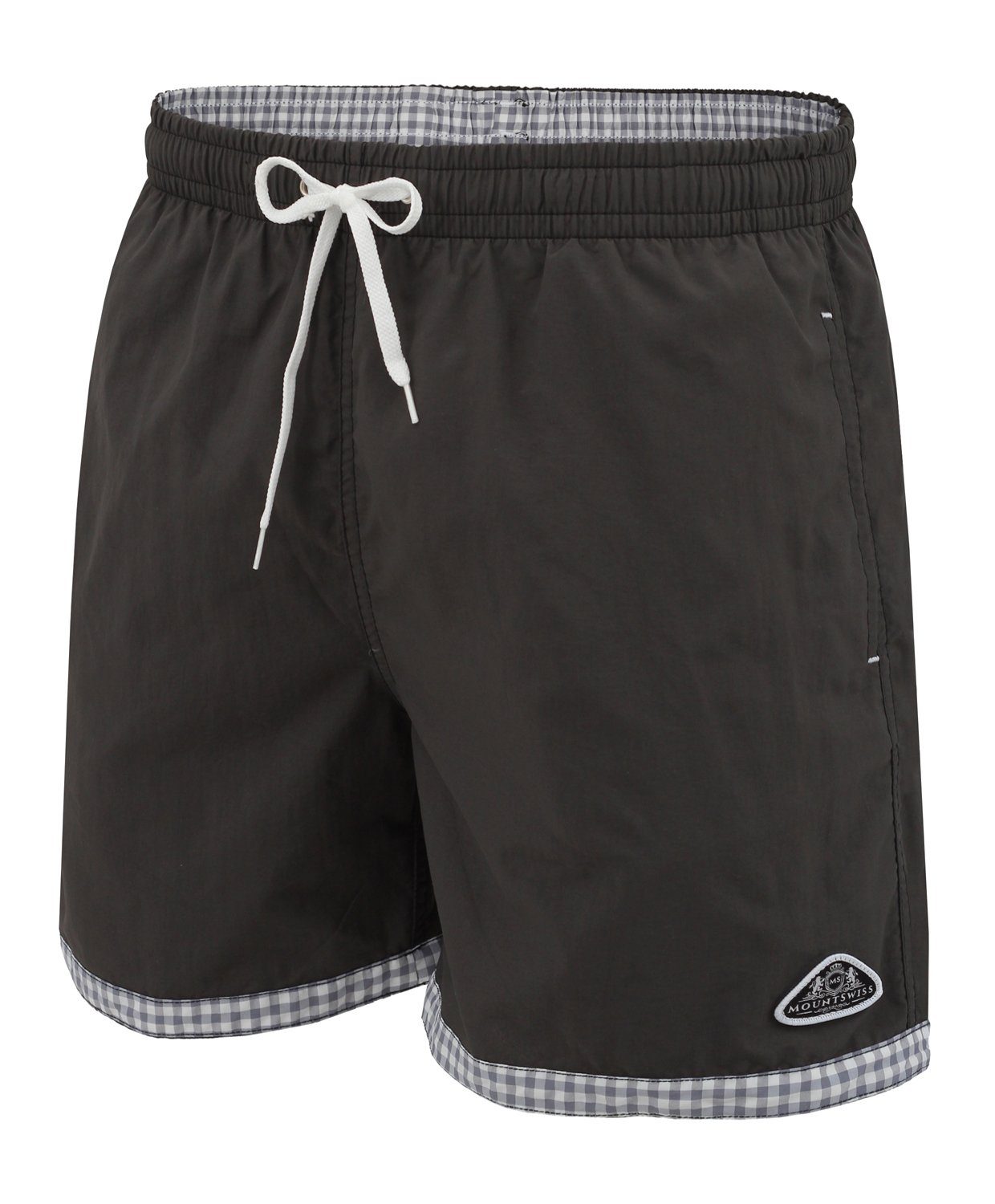 LUKAS Badeshorts Titaniumgrau hochwertige Mount Badehose mit Swiss Männer I Mount (1-St) Sun-Protection Swiss