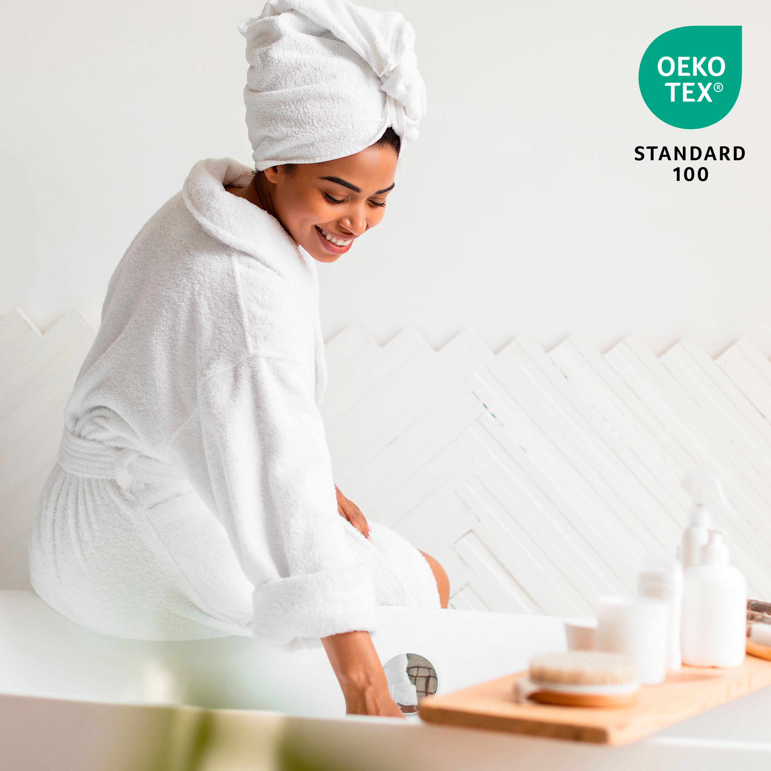 OTTO home Gästehandtücher Juna, als Set und Serie erhältlich, 6 Gästetücher, 30x50cm, Walkfrottee (6-St), 100% Baumwolle, mit Bordüre, Uni-Farben, weich – Bild 4 von 5
