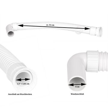 BigDean Siphon Flexibler Röhrensiphon Ablaufgarnitur Geruchsverschluss