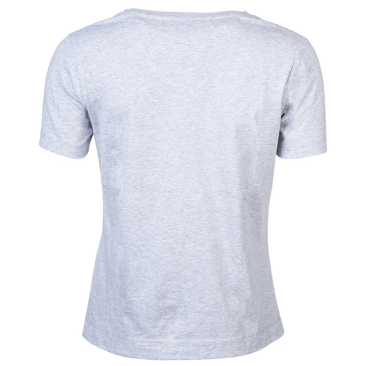 Hellgrau T-Shirt T-Shirt Damen Gant V-Neck Original T-Shirt SS meliert -