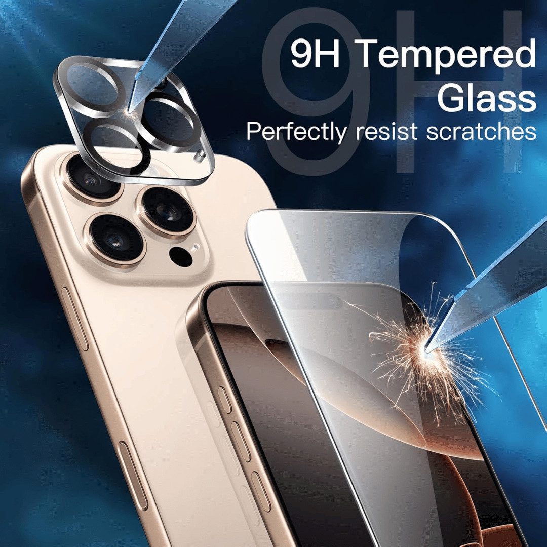 SmartUP Smartphone-Hülle 5in1 für Iphone 16 Pro Max MagSafe 2X Schutzglas 2X Kameraschutz Case 6,9 Zoll, kompletter Rundumschutz – Bild 3 von 5