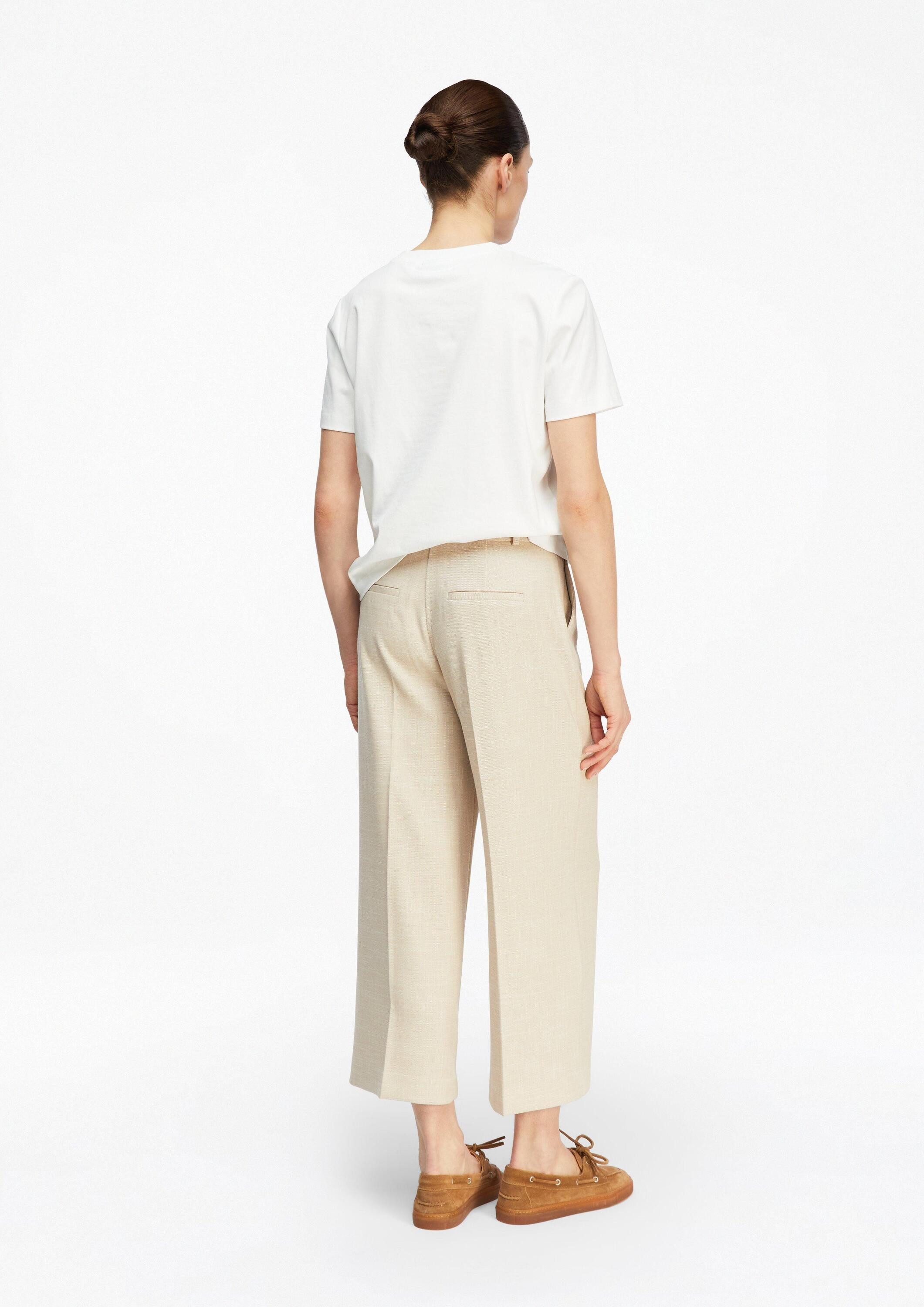 comma Culotte Hose Strukturierte Culotte mit Eingrifftaschen