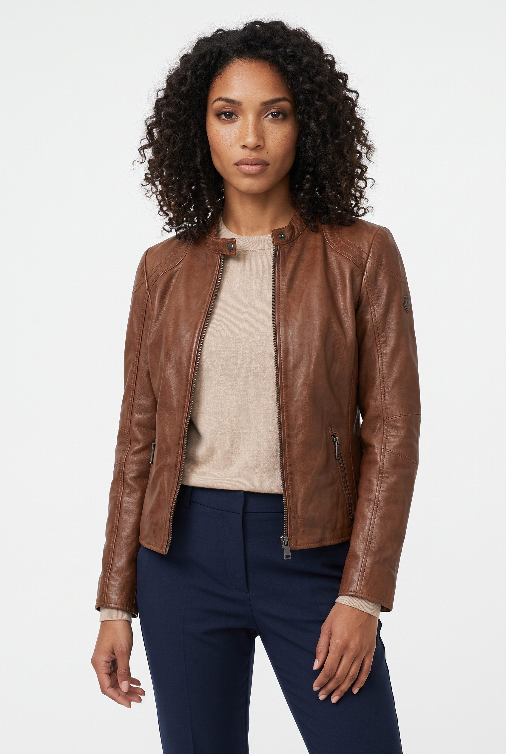 Mauritius Lederjacke MWYrsa OT mit Stehkragen