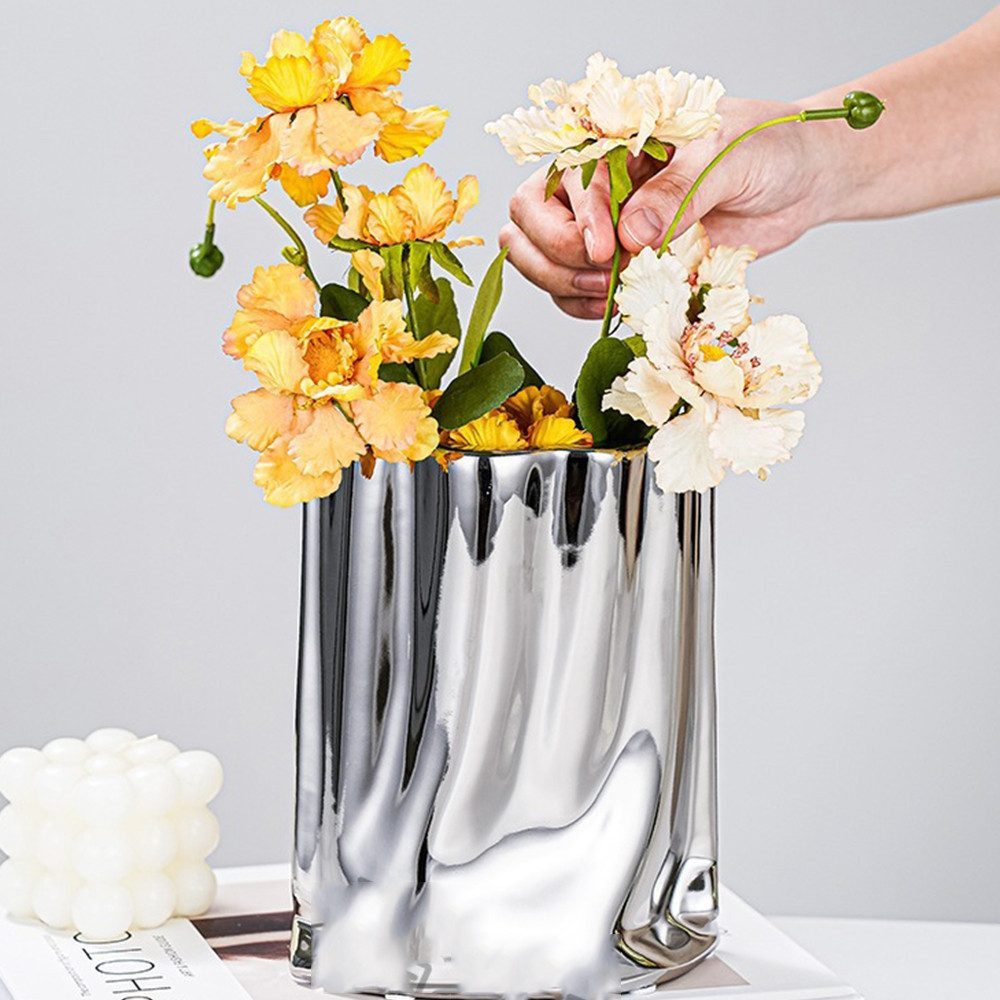 FELIXLEO Dekovase Keramik Vase Moderne Blumenvase Minimalistische Abstrakte Home Decor (1 St)