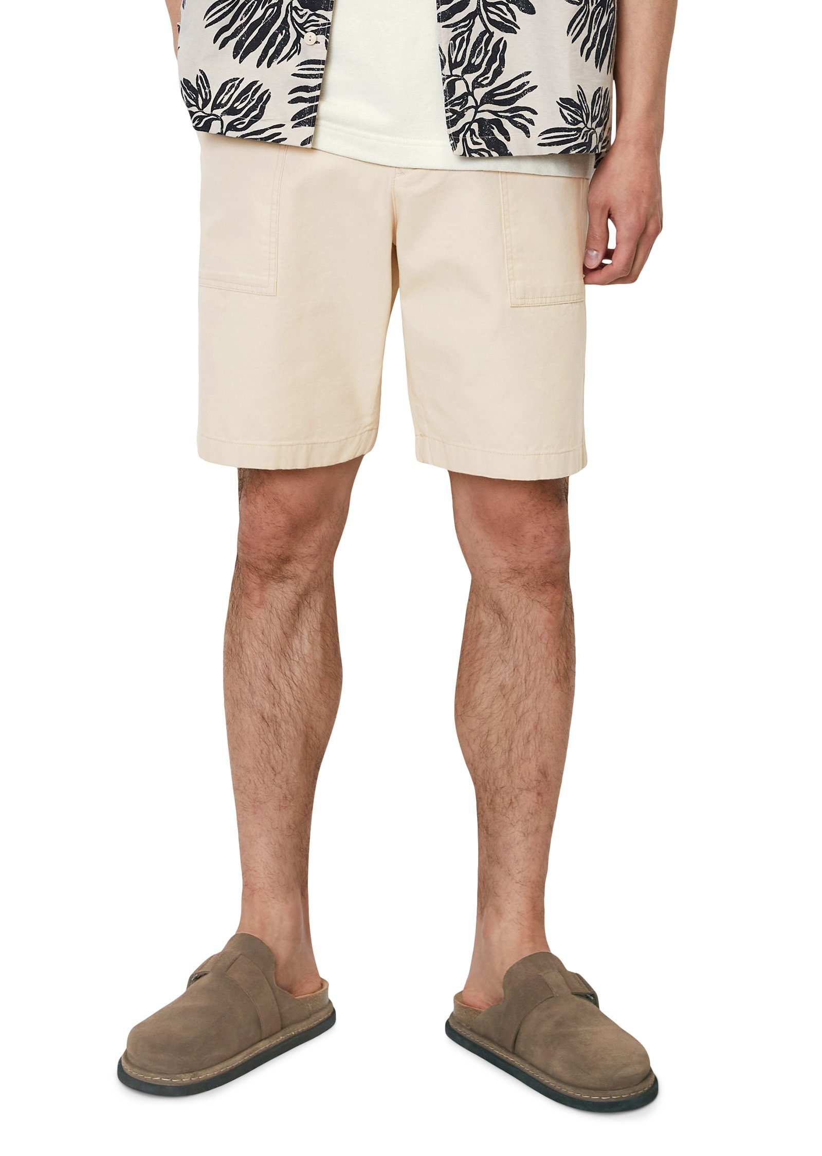 Marc O'Polo Shorts aus sommerlichem Canvas beige