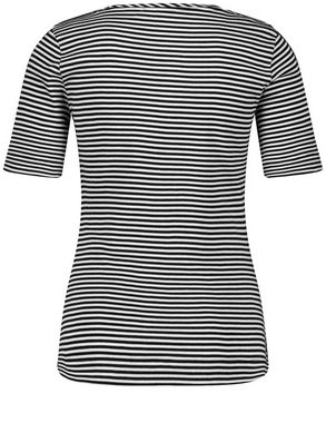 GERRY WEBER Kurzarmshirt Geringeltes T-Shirt aus Baumwolle