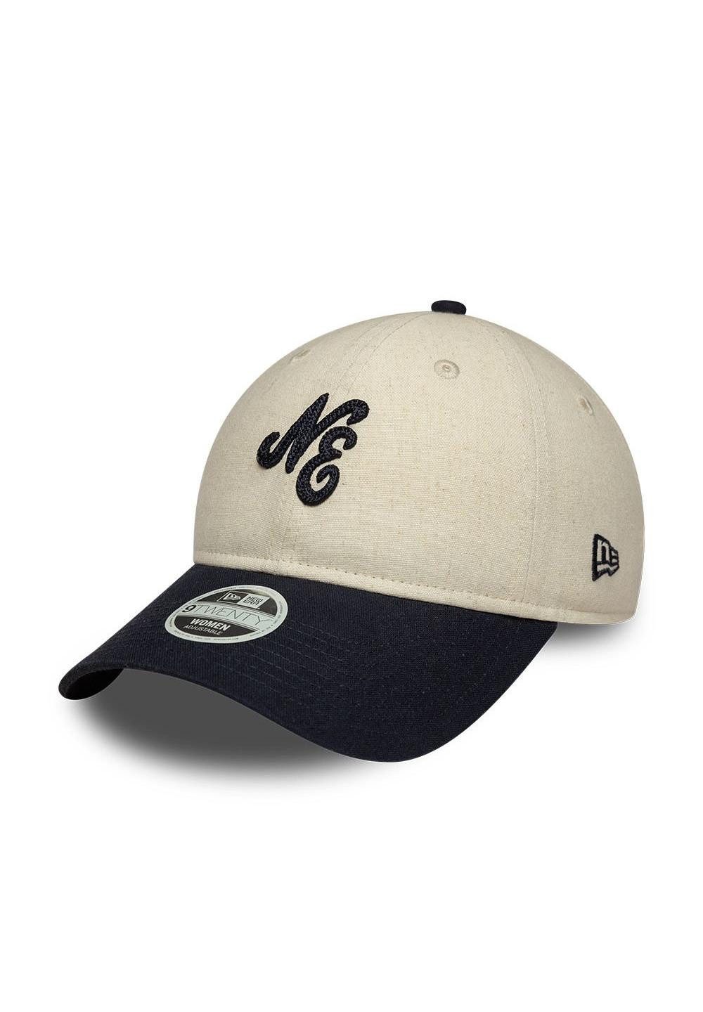Baseball Cap New Era NE Linen 9Twenty Women Cap Beige Marineblau