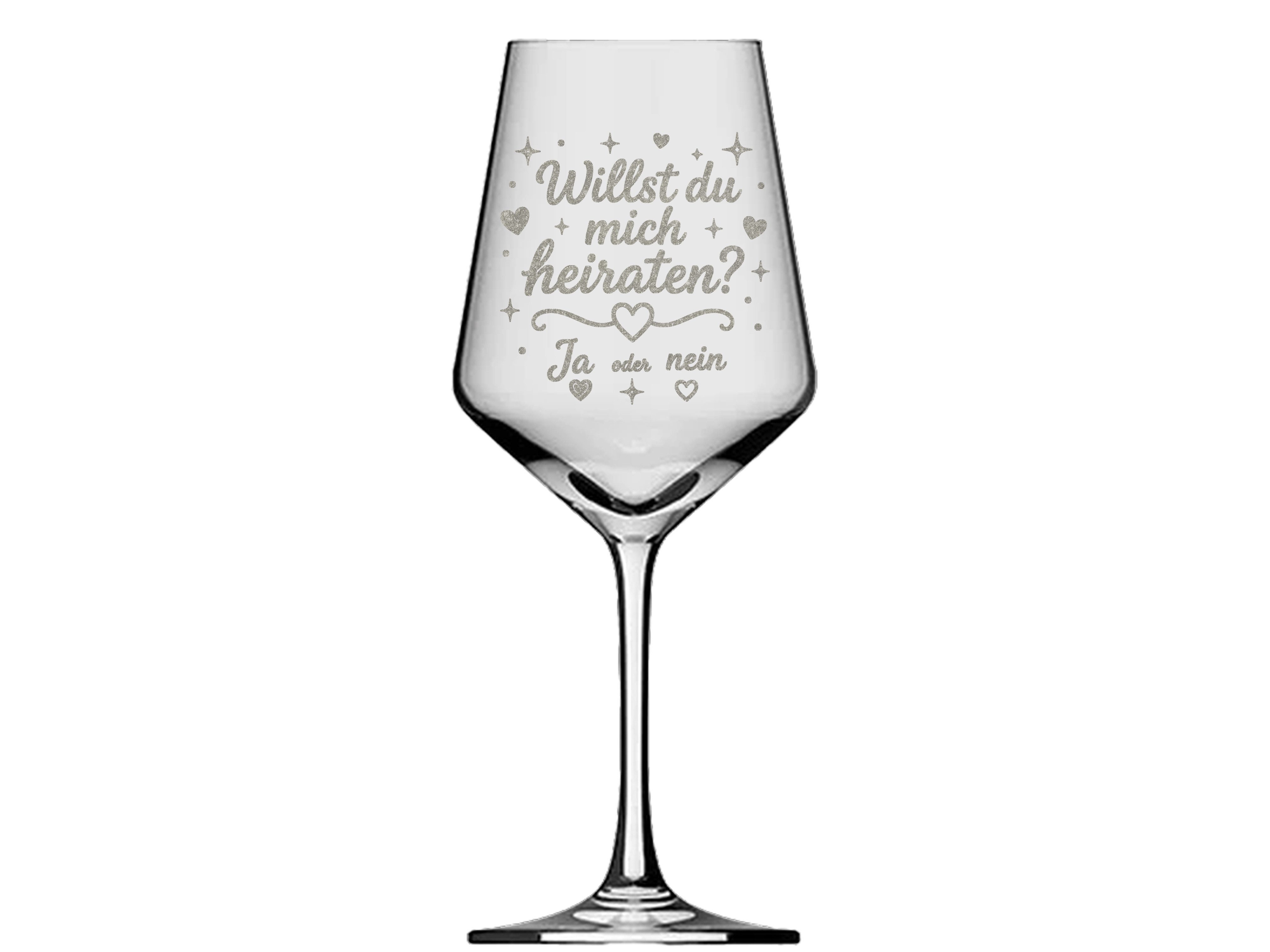 Valhalla Weinglas Valhalla Weinglas Gravur Hochzeit - Willst Du mich heiraten?, 1-tlg., Glas, Atemberaubende Darstellung