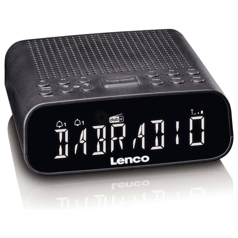 Lenco Radiowecker DAB, UKW, DAB+ Bluetooth®, AUX, DAB, DAB+, UKW Radio (Weckfunktion)