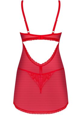 Obsessive Negligé Chilisa Babydoll und String Spitze - rot