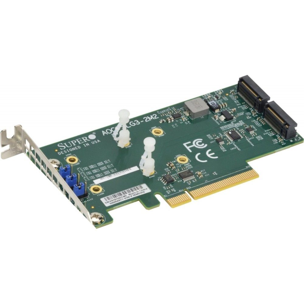 SUPERMICRO Card AOC-SLG3-2M2 - Schnittstellenkarte - grün Computer-Adapter